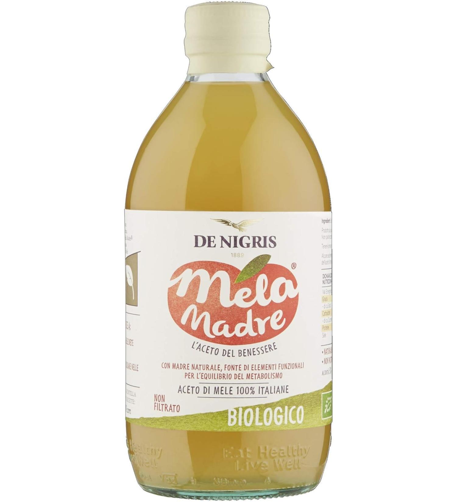DeNigris Italian Apple Cider Vinegar ideal for vegetable dressings salads fish sauces and light dishes. 500 ml - Buy Online on GoSupps.com