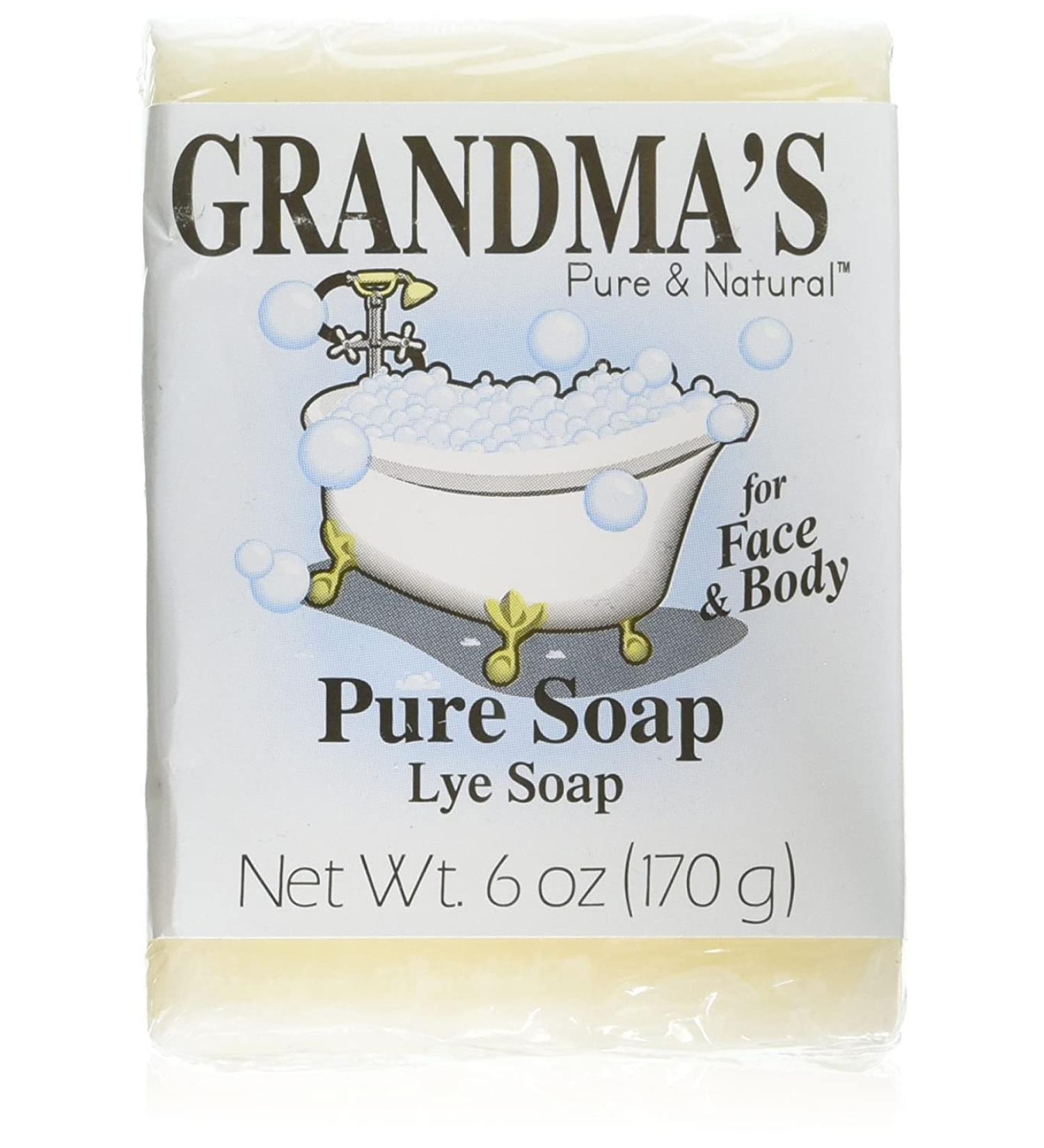 Buy Grandma's Lye Soap Set - 4 BIG 6 oz. Bars | Natural Handmade Soap for Healthy Skin - International Shipping Available - Buy Online on GoSupps.com