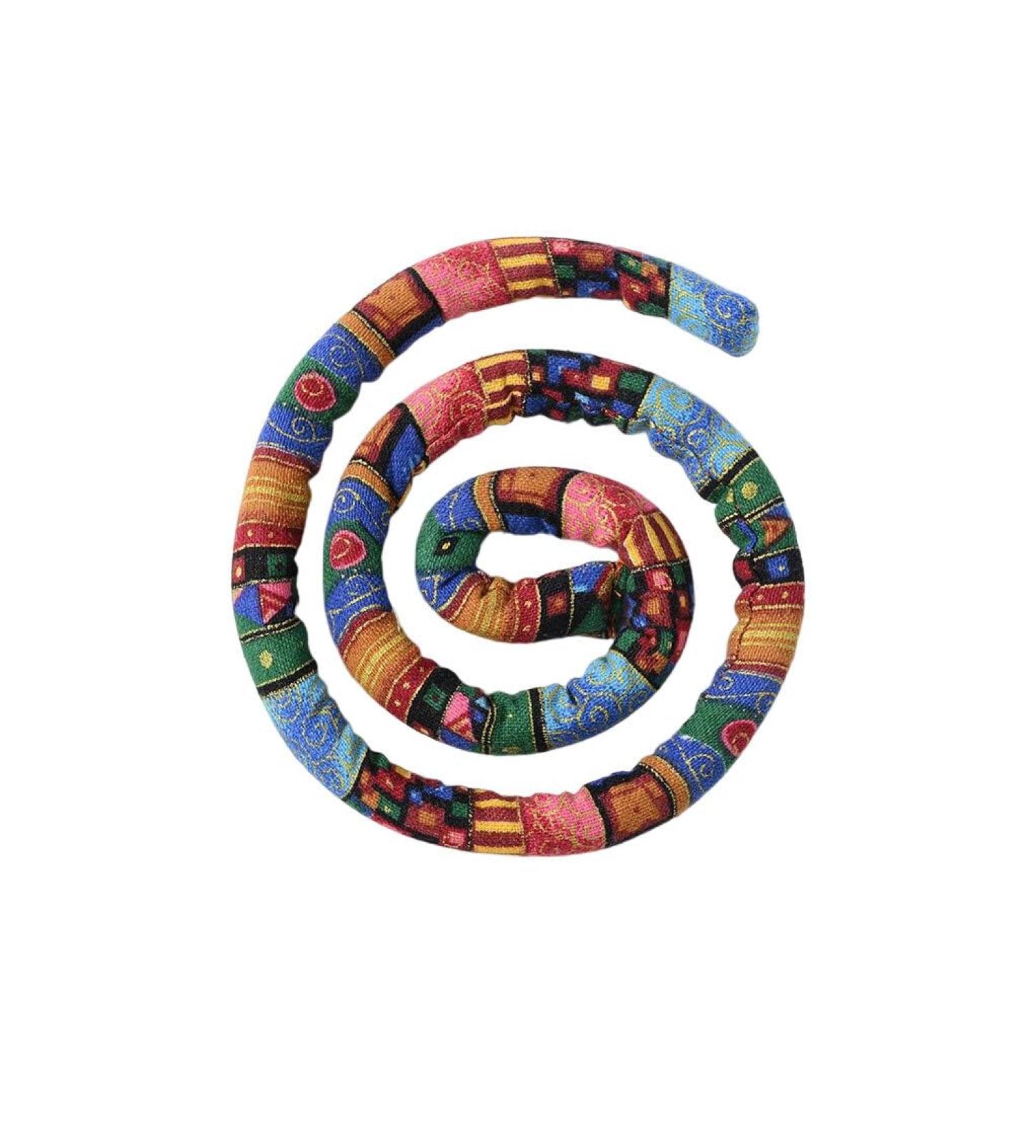 kawehiop Spiral Lock Hair Tie Colorful Embedded Long Ponytail Holders Curly Bohemian Style Curling Rod Ties Dreadlock Accessory Multicolor - Buy Online on GoSupps.com
