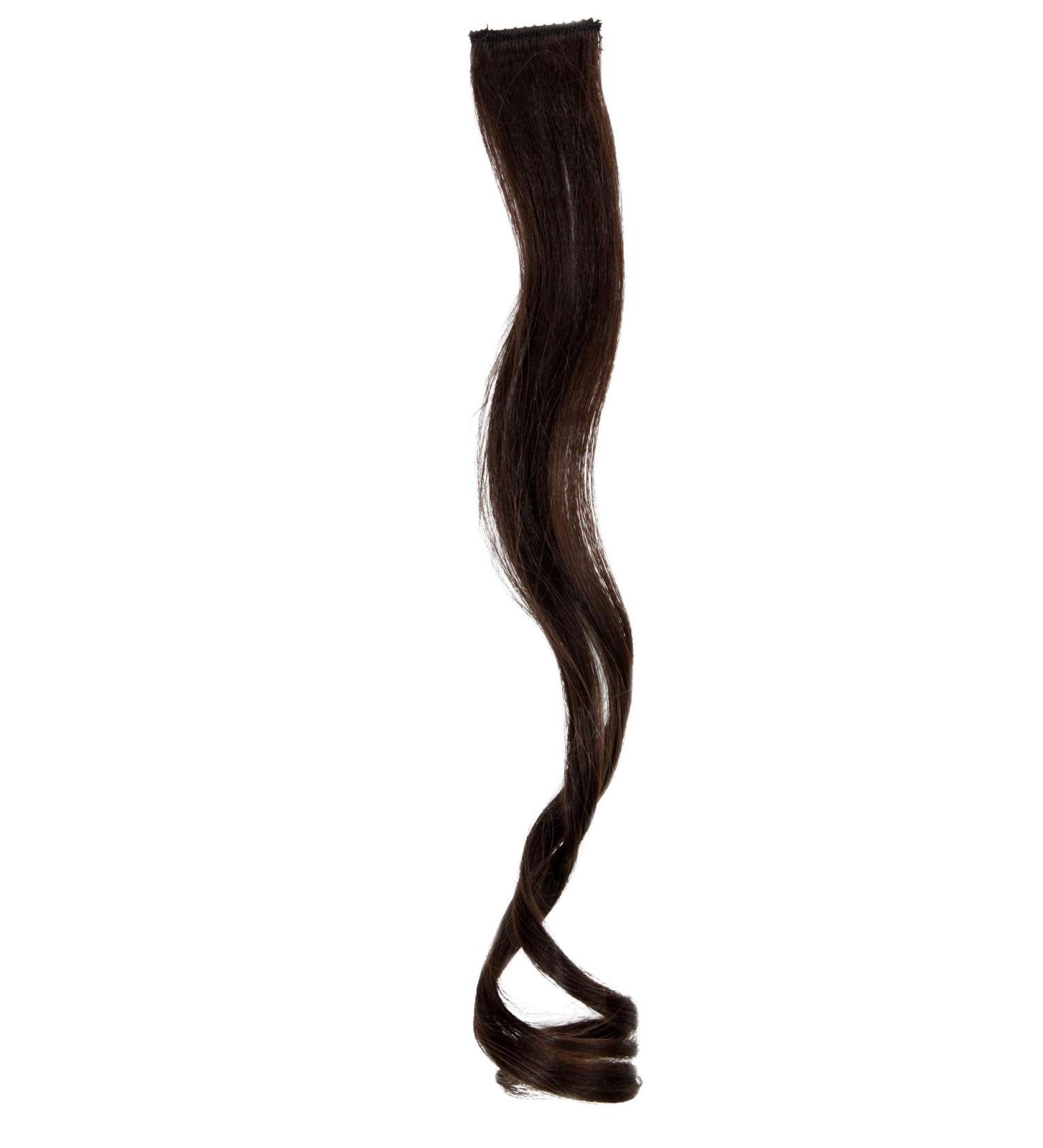 1 Clip Extension Strand Wavy Brown YZF-P1C18-6 45cm/ 18inch Hair Extension Hairpiece Color: 6 Brown (6)