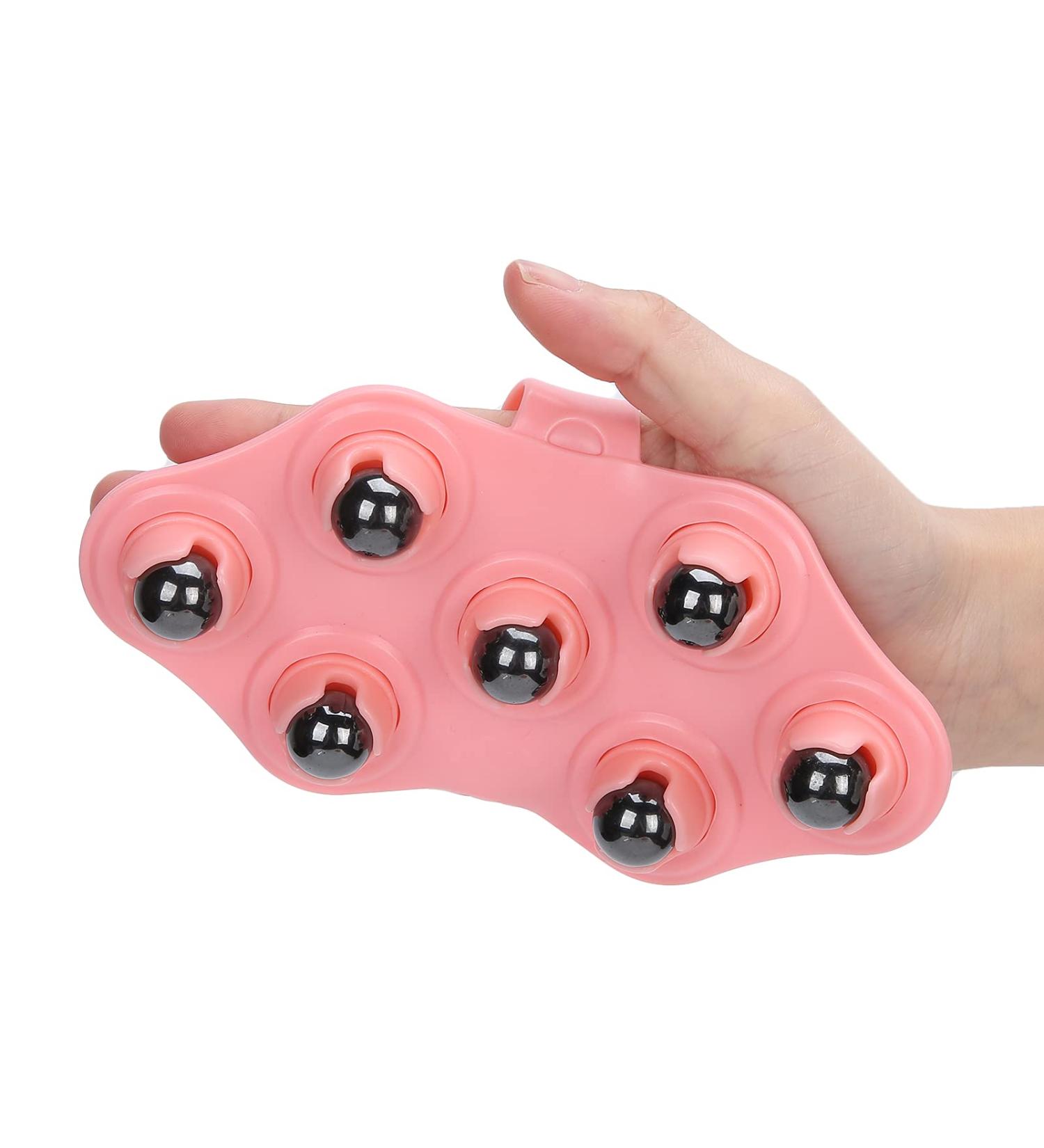 Hand-Shaped Massage Shoe Body Massager with 7 360 Roller Balls Deep Tissue Relief for Neck Foot & Thighs - Buy Online on GoSupps.com