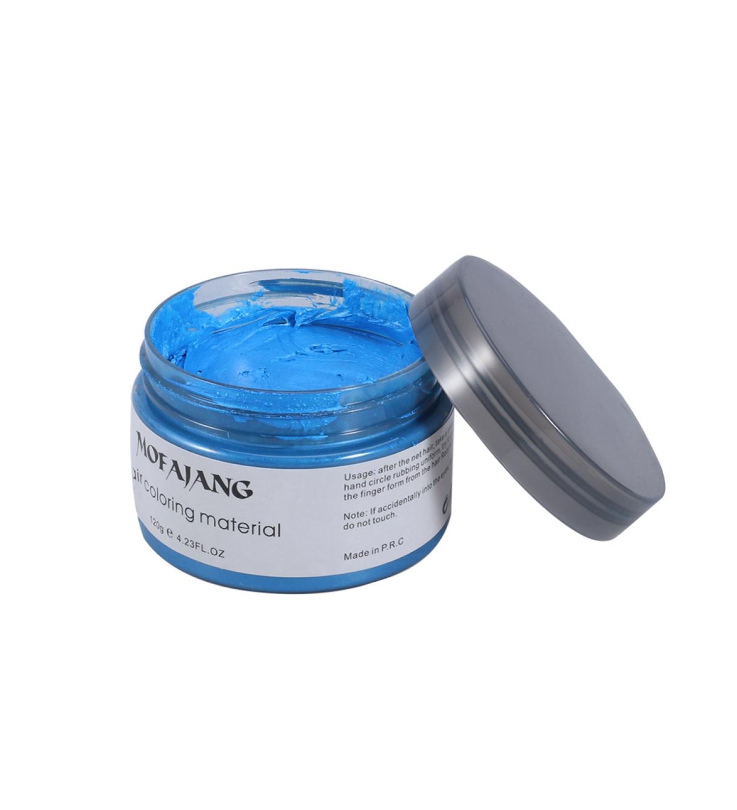 Lurrose Hair Color Wax Easy Cleaning Matte Hairstyle Coloring Material Disposable Hair Ashes for Halloween Party Graduation (Blue) - Buy Online on GoSupps.com