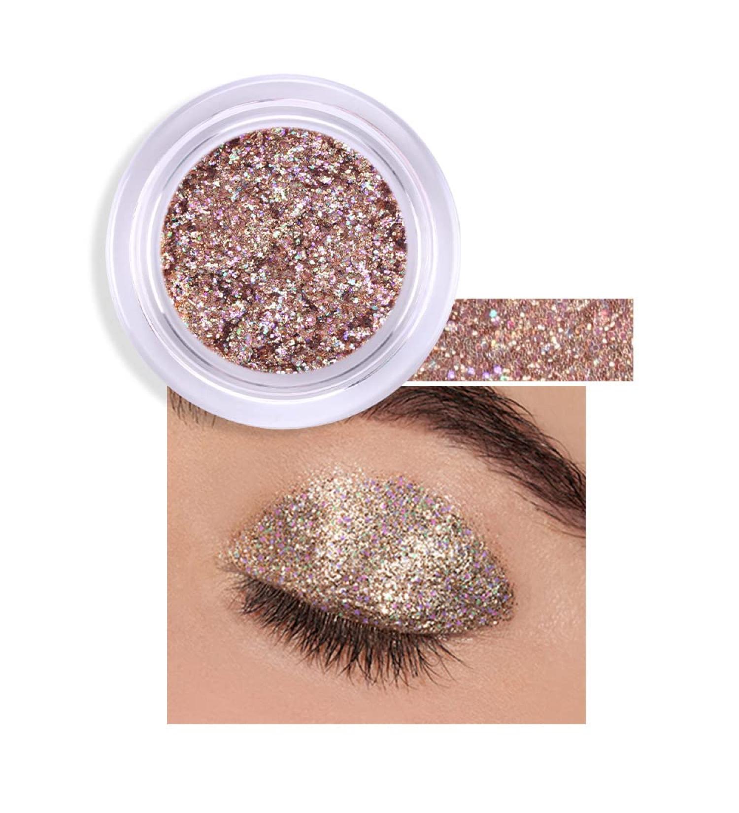Shop Long Lasting Shimmery Eyeshadow Compact - Glitter & Sequins Pigment Eye Makeup for Stunning Looks - Buy Online on GoSupps.com