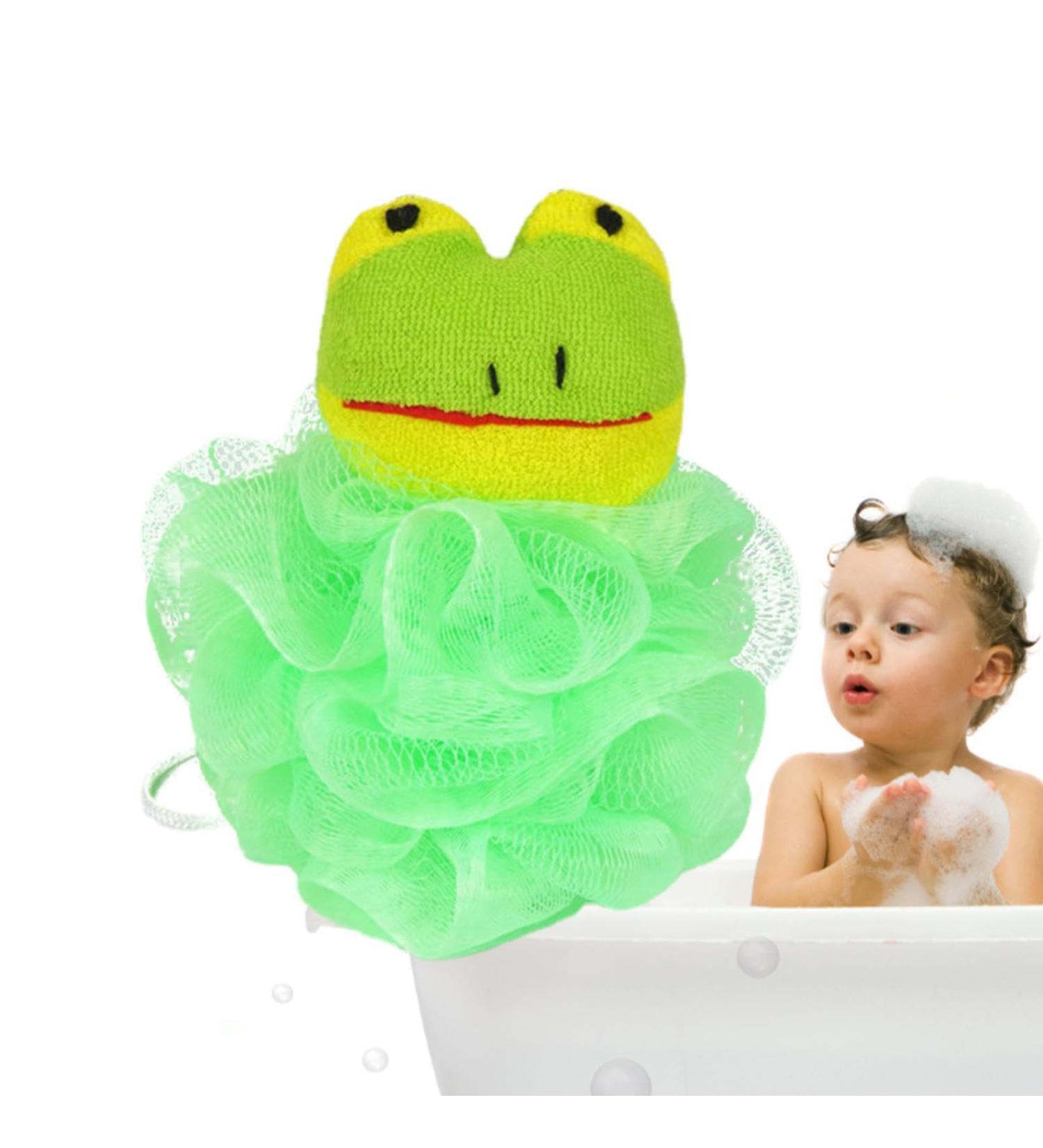 Bath Sponges for Shower Cartoon Kids Loofahs for Shower Kids Bath Sponge Cartoon Body Scrubber Shower Ball Bath Sponge Mesh Bath Ball Gentle Shower Sponge Washing Bath Ball for Bathroom Home Frog - Buy Online on GoSupps.com