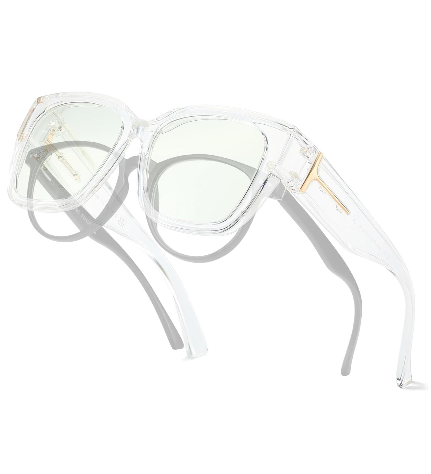 Xfeel Anti Blue Light Glasses | Fit Over Prescription Glasses for Computer Gaming TV Phone & Reading - Clear Frame - Buy Online on GoSupps.com