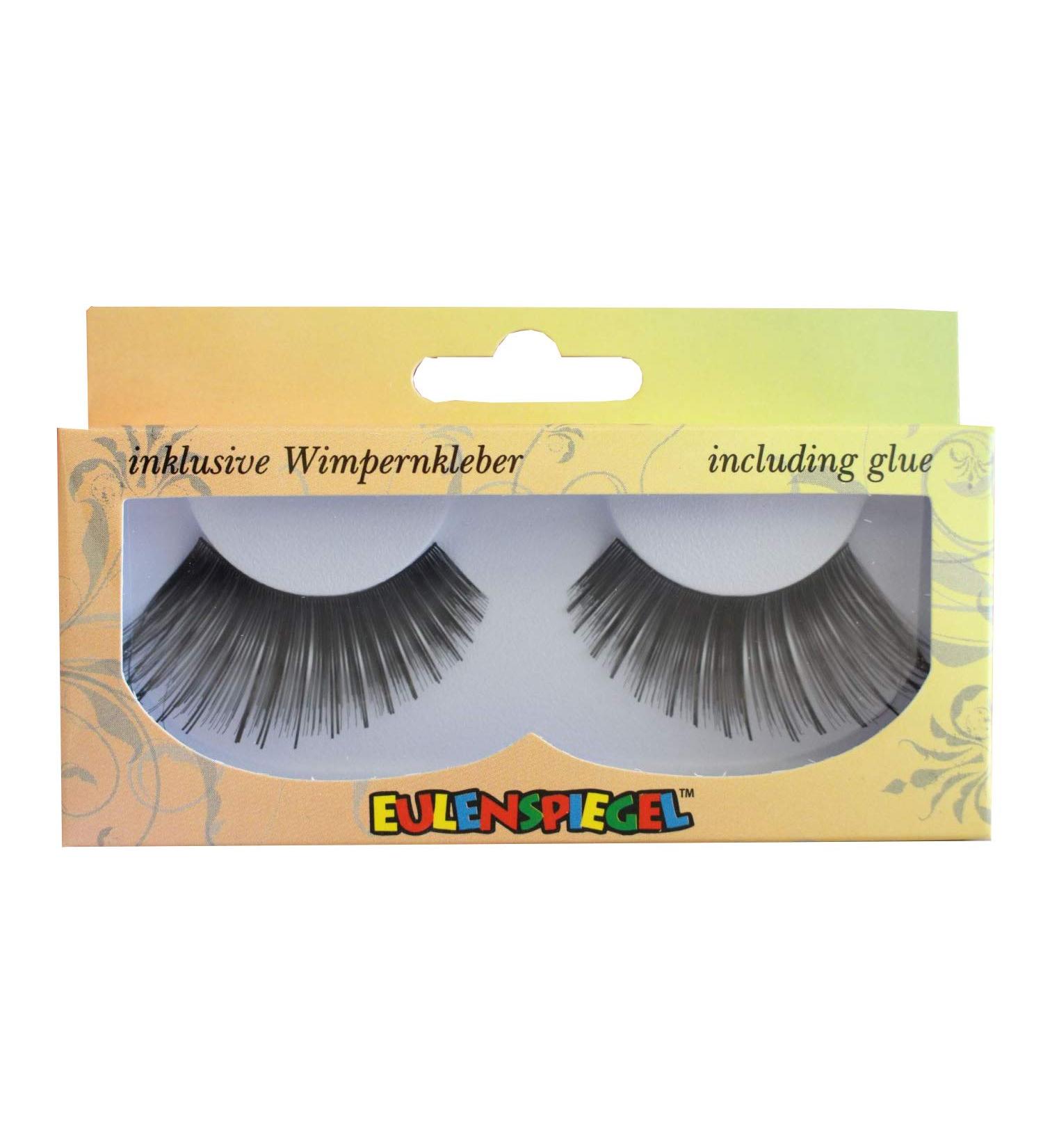 Eulenspiegel 000663 Extra Long Black Artificial Eyelashes for Carnival & Theme Parties 1 Pack - Buy Online on GoSupps.com