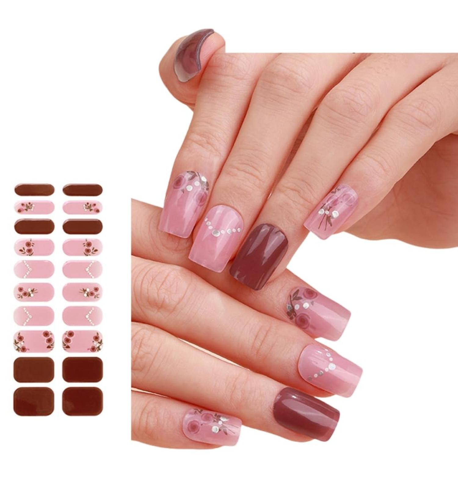 AJTUTUS Semi Cured Gels s Stickers Light Required s Polish Strips Gels Strips s Decortions for Party Wedding - Buy Online on GoSupps.com