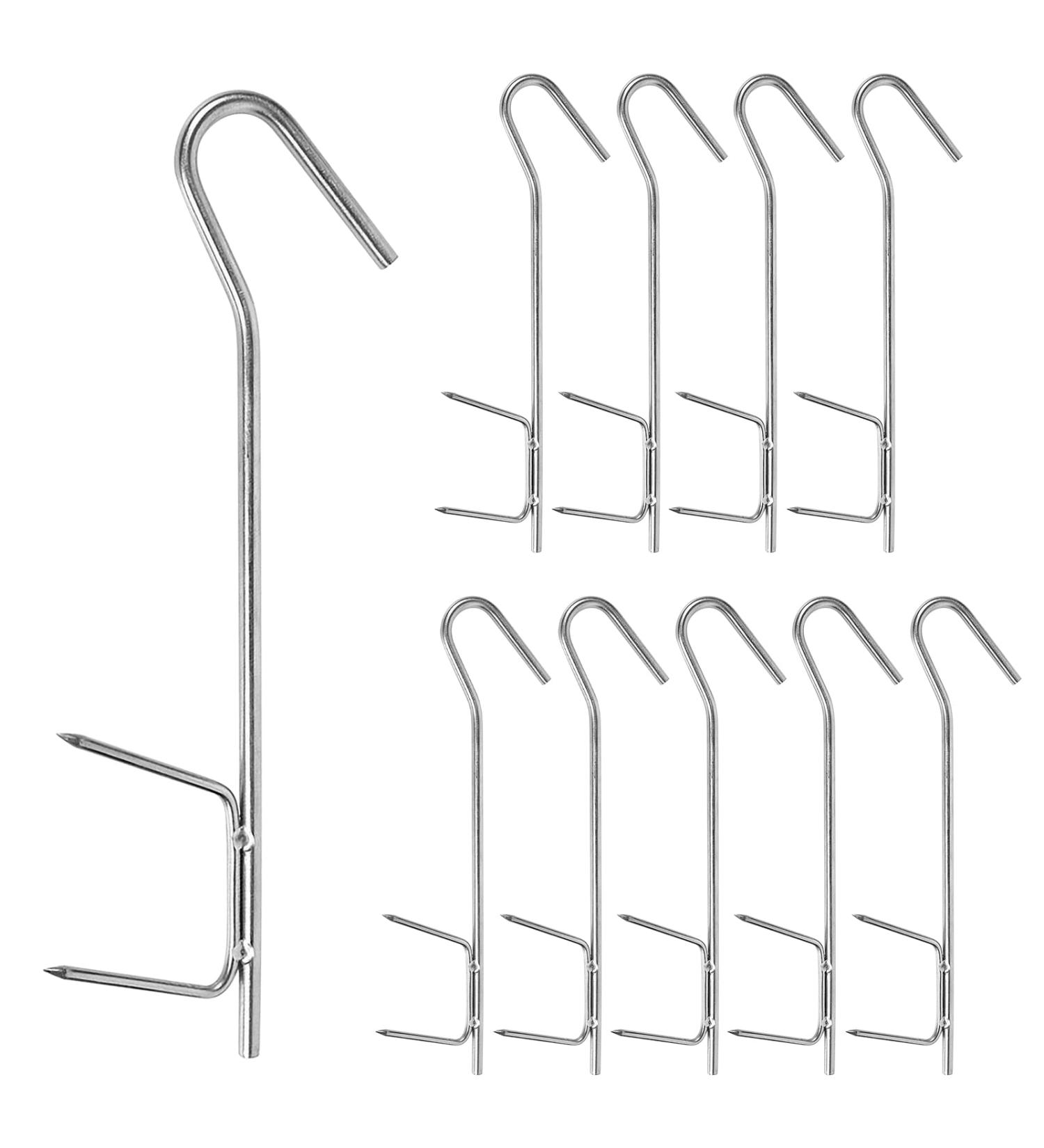 Vegena 10-Piece Stainless Steel Incense Hooks Set - Ideal for Trout Fishing & Smoking | Durable Fish Hooks for Grilling - Buy Online on GoSupps.com