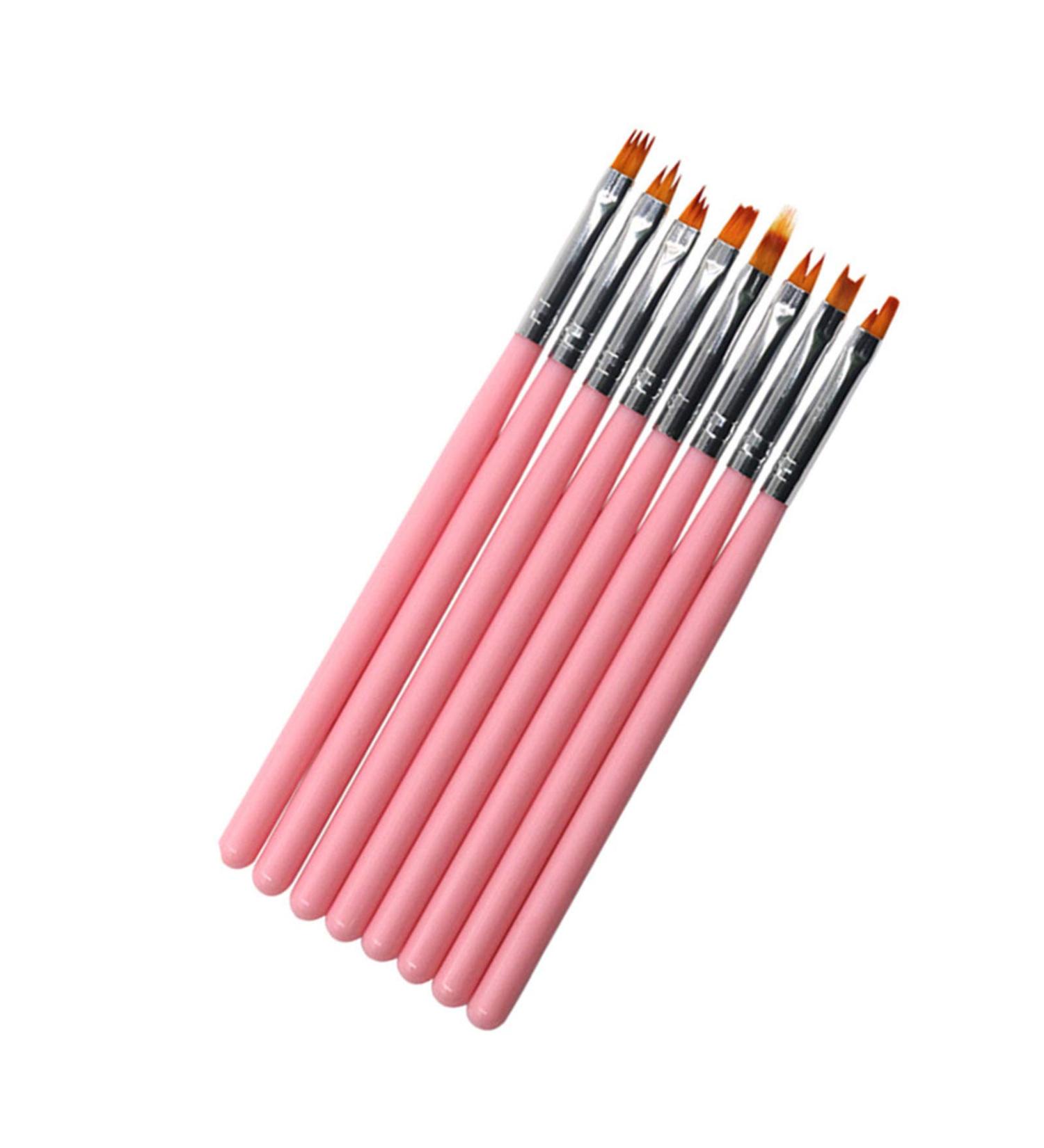 8 Piece Nail Art Brush Set - Reusable Flower Painting & Dotting Tools for Perfect Detailing - Buy Online on GoSupps.com