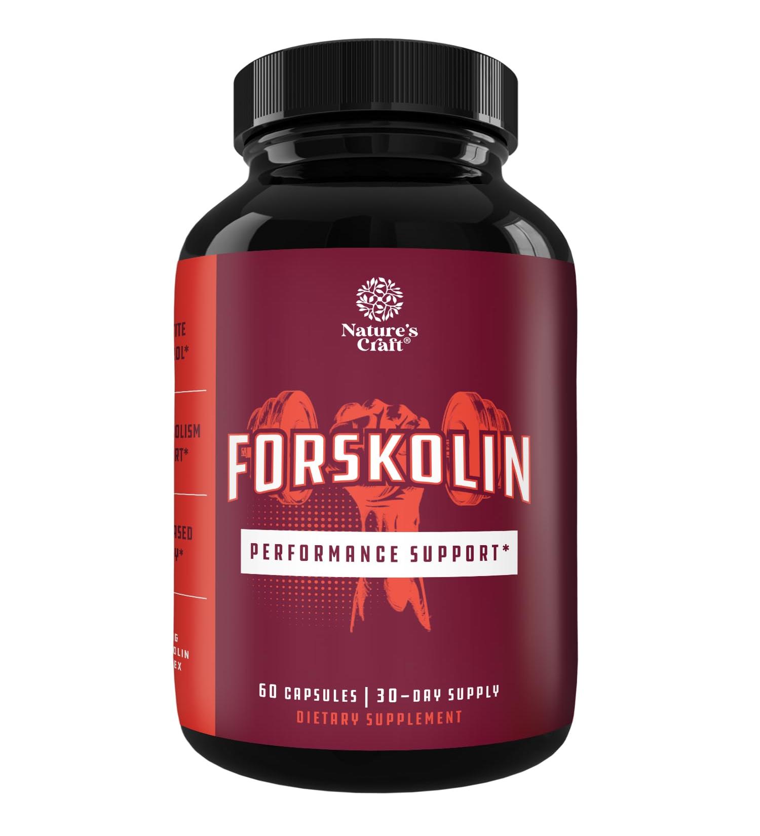 Natures Craft Forskolin Weight Loss Supplement - Pure Coleus Forskohlii Extract Diet Pills for Men & Women - Fat Burner Capsules with Appetite Suppressant and Metabolism Booster - Extra Strength Formula - Buy Online on GoSupps.com