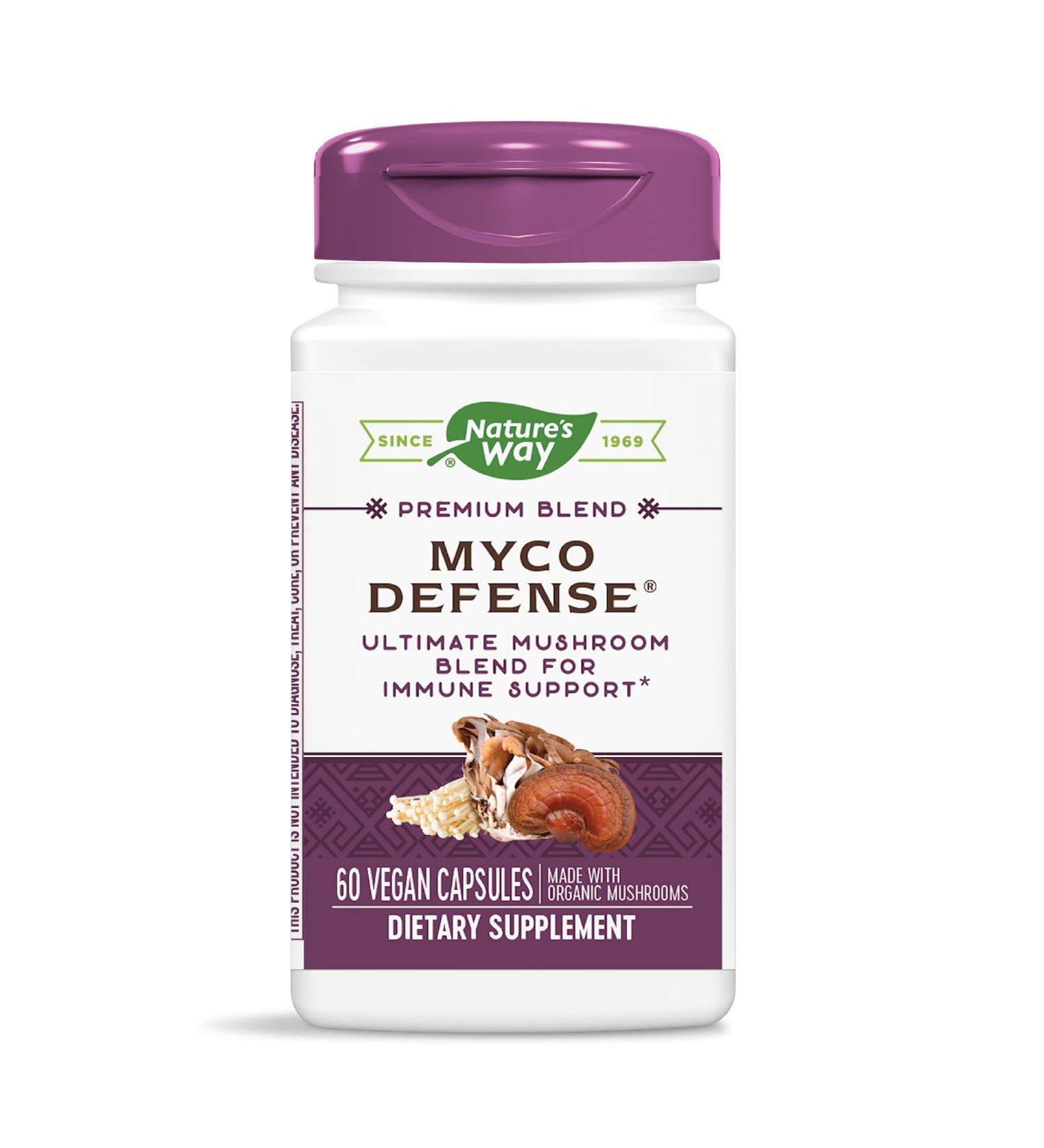 Nature's Way Myco Defense - Premium Blend 60 Vegan Capsules for Immune Support - Buy Online on GoSupps.com