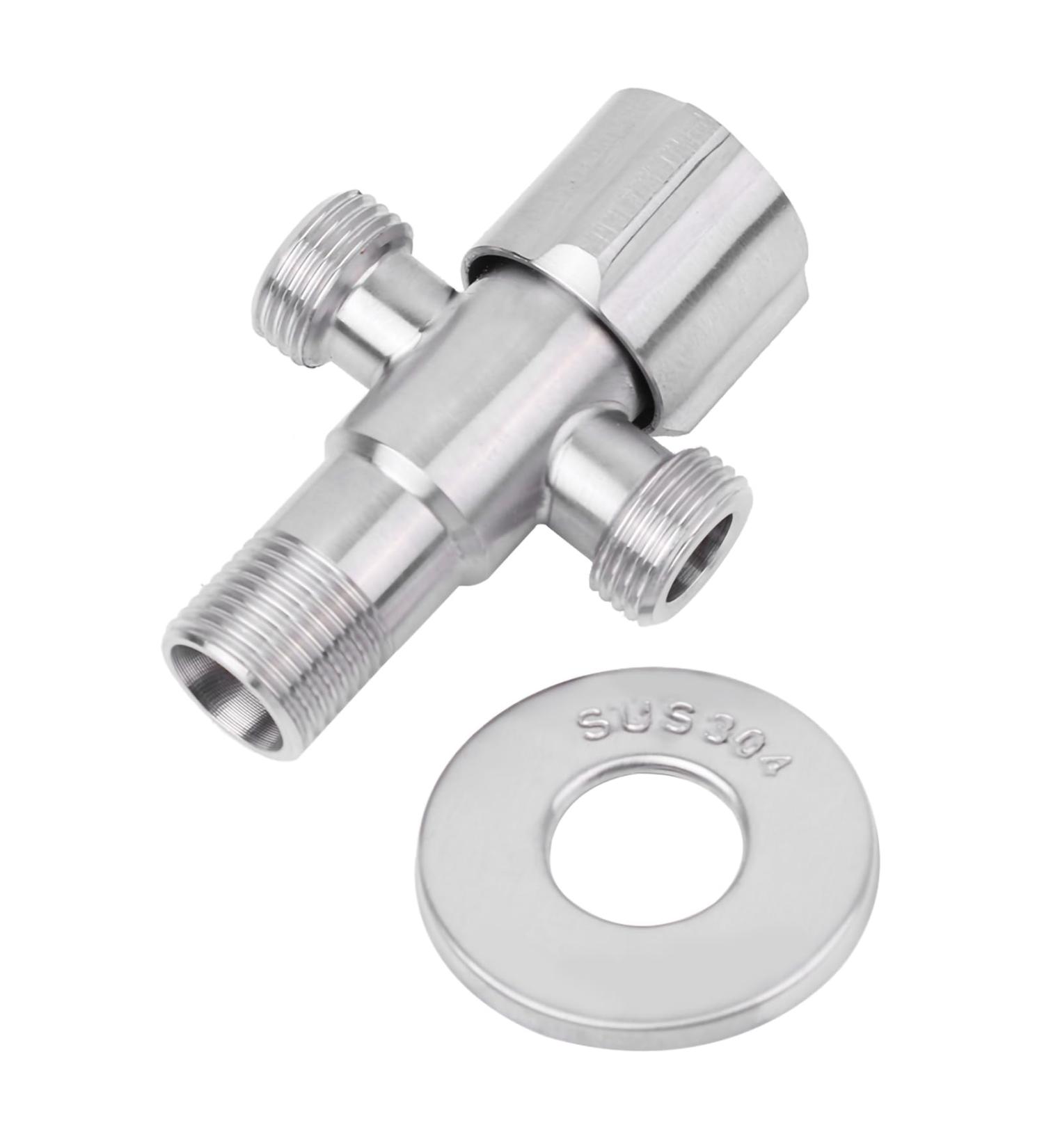 Buy Stainless Steel G1/2 Inch Bathroom Angle Valve - Durable Water Shut-Off Valve for Kitchen & Bathroom - Buy Online on GoSupps.com