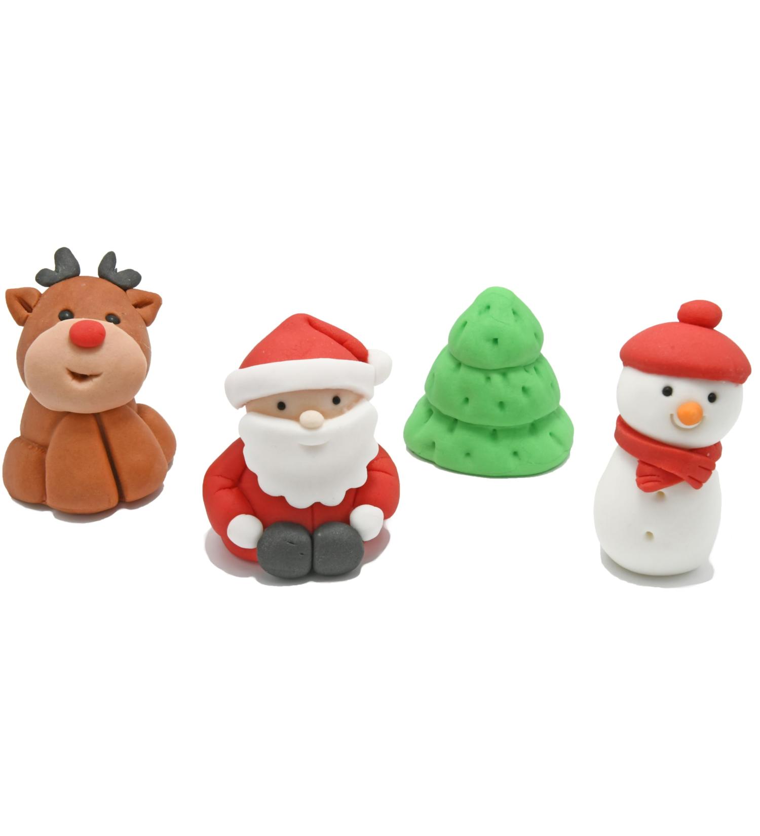 jncakes Christmas Cake Topper Snowmen Santa Decoration 100% EDIBLE - Buy Online on GoSupps.com