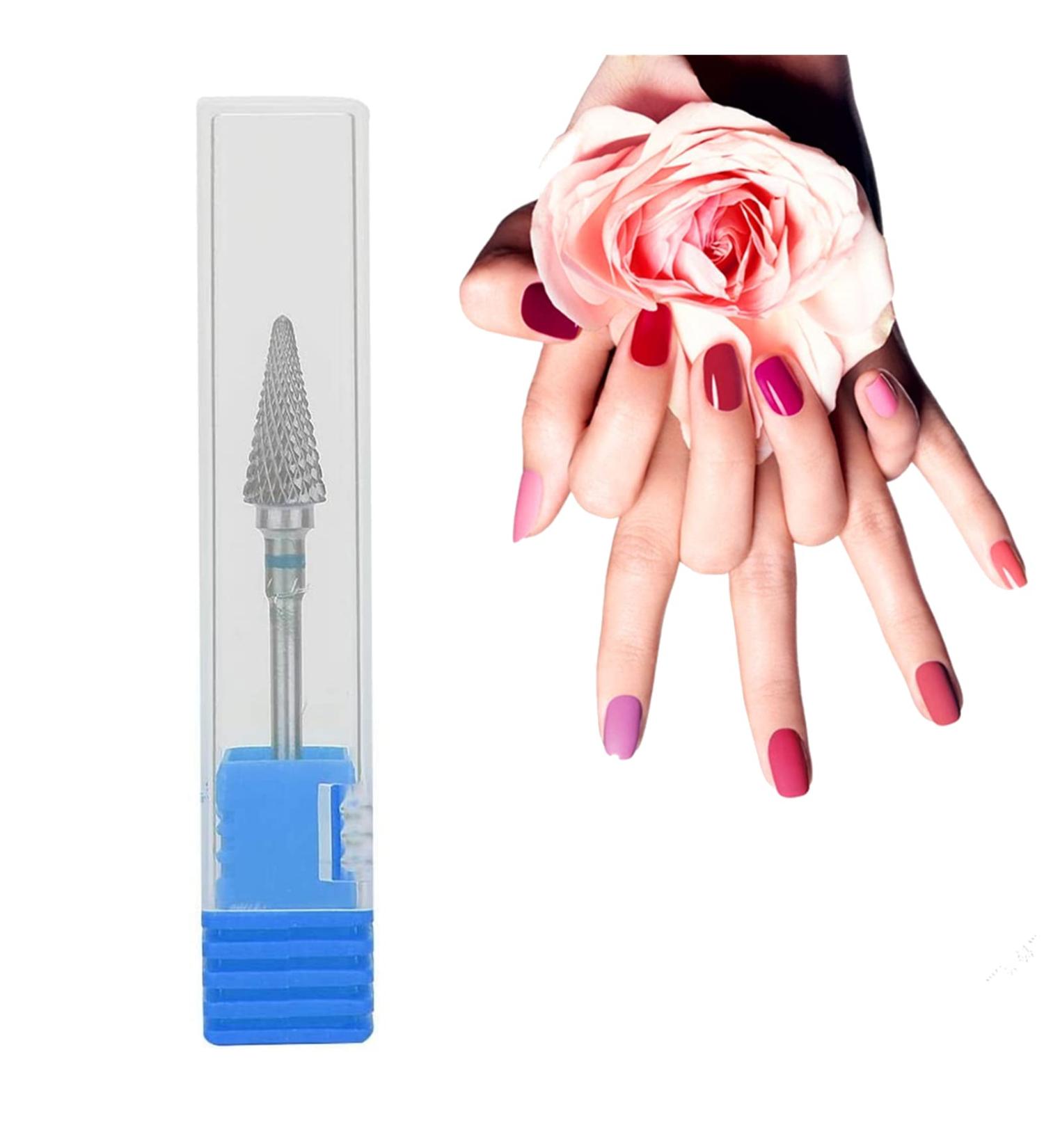 Tungsten Steel Nail Drill Bit for Manicure & Pedicure - Blue | Electric Cuticle Cleaning & Grinding Head Tool for Gel Nails - Home & Salon Use - Buy Online on GoSupps.com