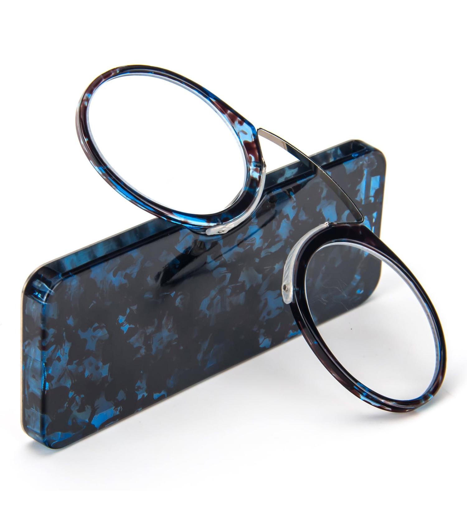 Kokobin Unisex Reading Glasses | Compact Mini Nose Clip | Blue Leopard +2.0 | Slide-Resistant Reading Aid | International Shipping Available - Buy Online on GoSupps.com