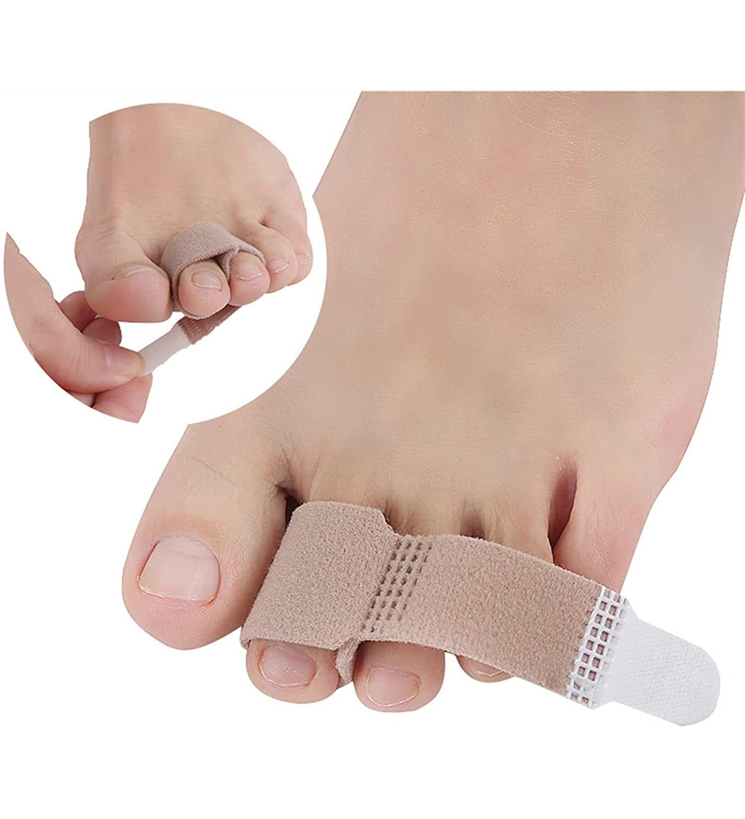 HUUG 2PC Fabric Toe Straightener & Hammer Toe Corrector - Hallux Valgus Support Bandage & Separator Splint for Day & Night Use - Buy Online on GoSupps.com