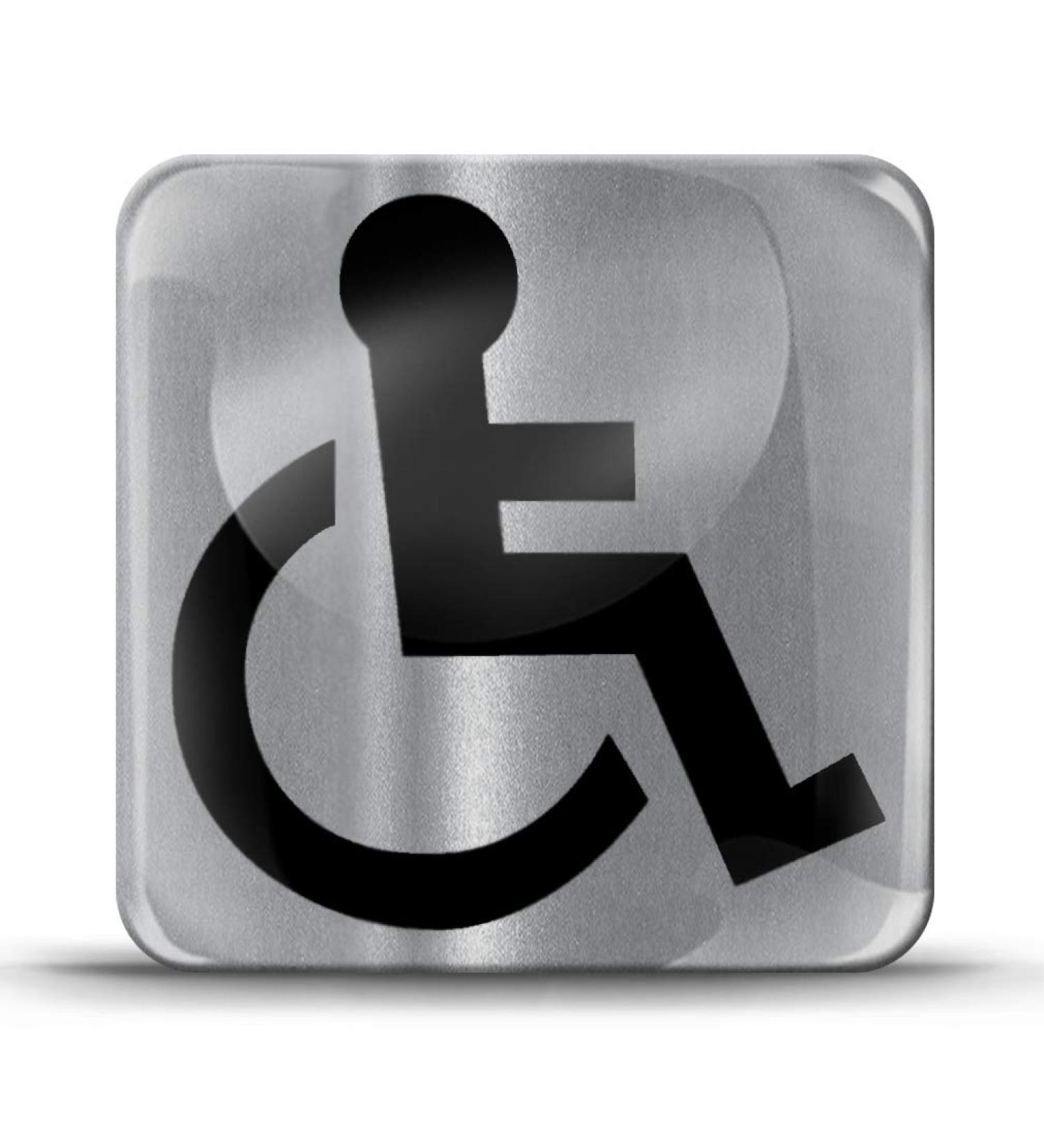 Biomar Labs 1 x 3D Waterproof 100% UV Protected Invalid Disabled Handicap Parking Permit Sign Wheelchair Car Automobile Motorcycle Windows Home Sticker KS 182 - Buy Online on GoSupps.com