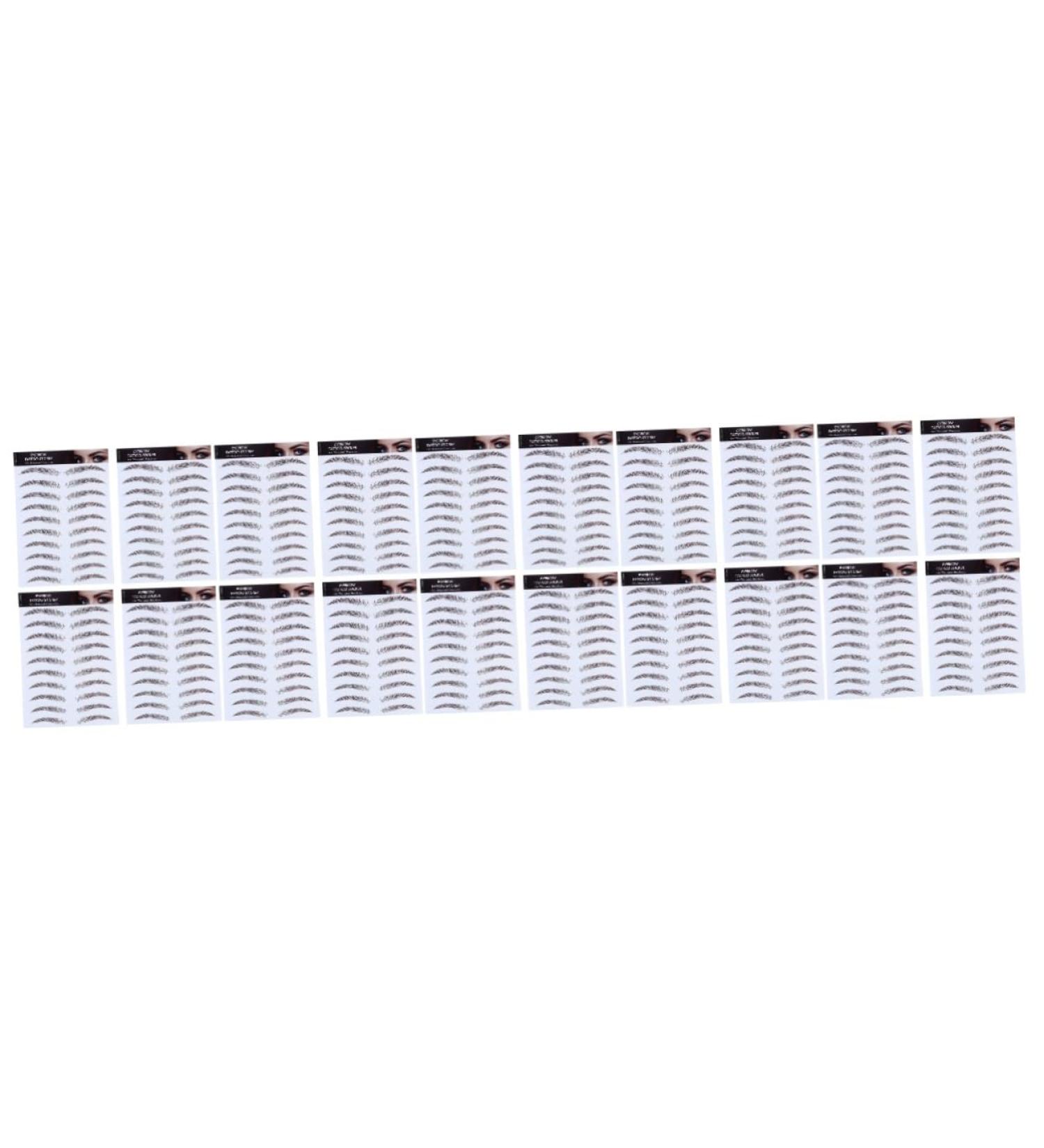 OHPHCALL 20 Pcs Eyebrow Stickers Authentic Eyebrows Stickers Eyelash Brown Water Transfer Paper with Soy Ink 21x15cmx5pcs Brownx5pcs - Buy Online on GoSupps.com
