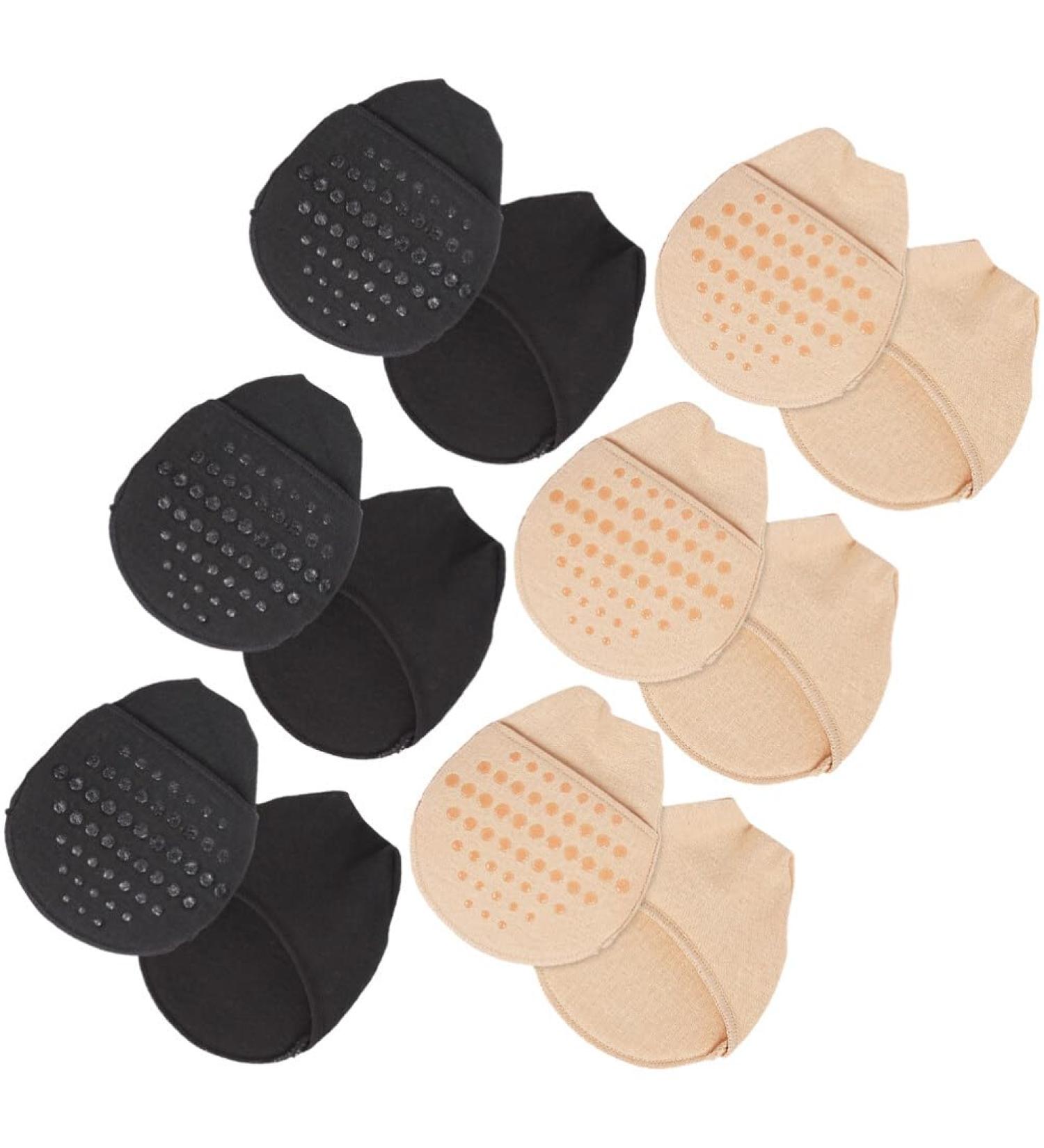 Lurrose 6 Pairs Half Palm Socks - Anti-Slip Invisible Cotton Socks for Women | Summer High Heel & Forefoot Comfort - Buy Online on GoSupps.com