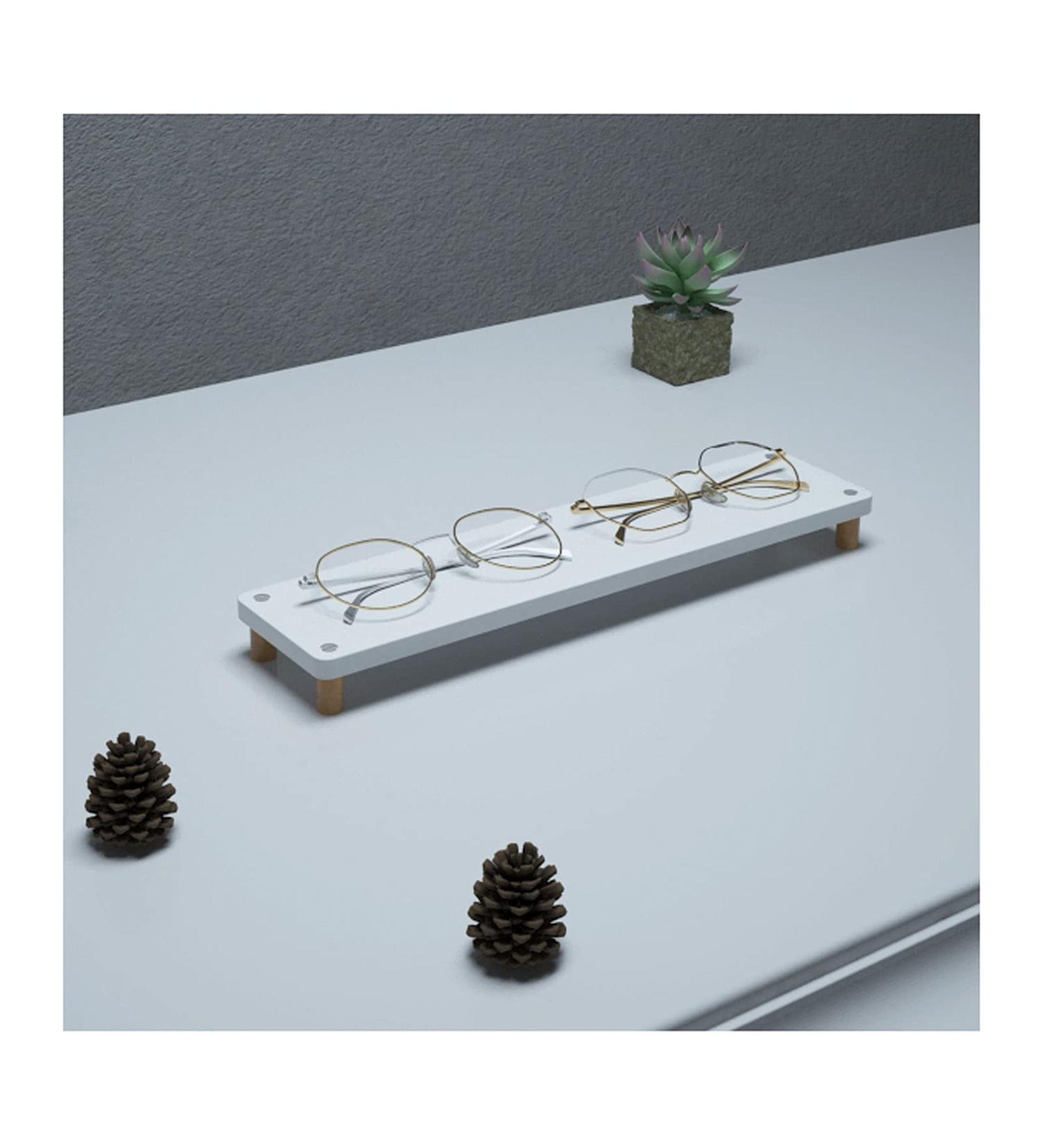 caihuashopping Eyeglass Stand Wooden Glasses Display Stand Sunglasses Organizer Stand Sunglasses Holder Sunglasses Rack White Wood Display Eyeglass Display Stand Sunglasses Rack (Size : X-Small)