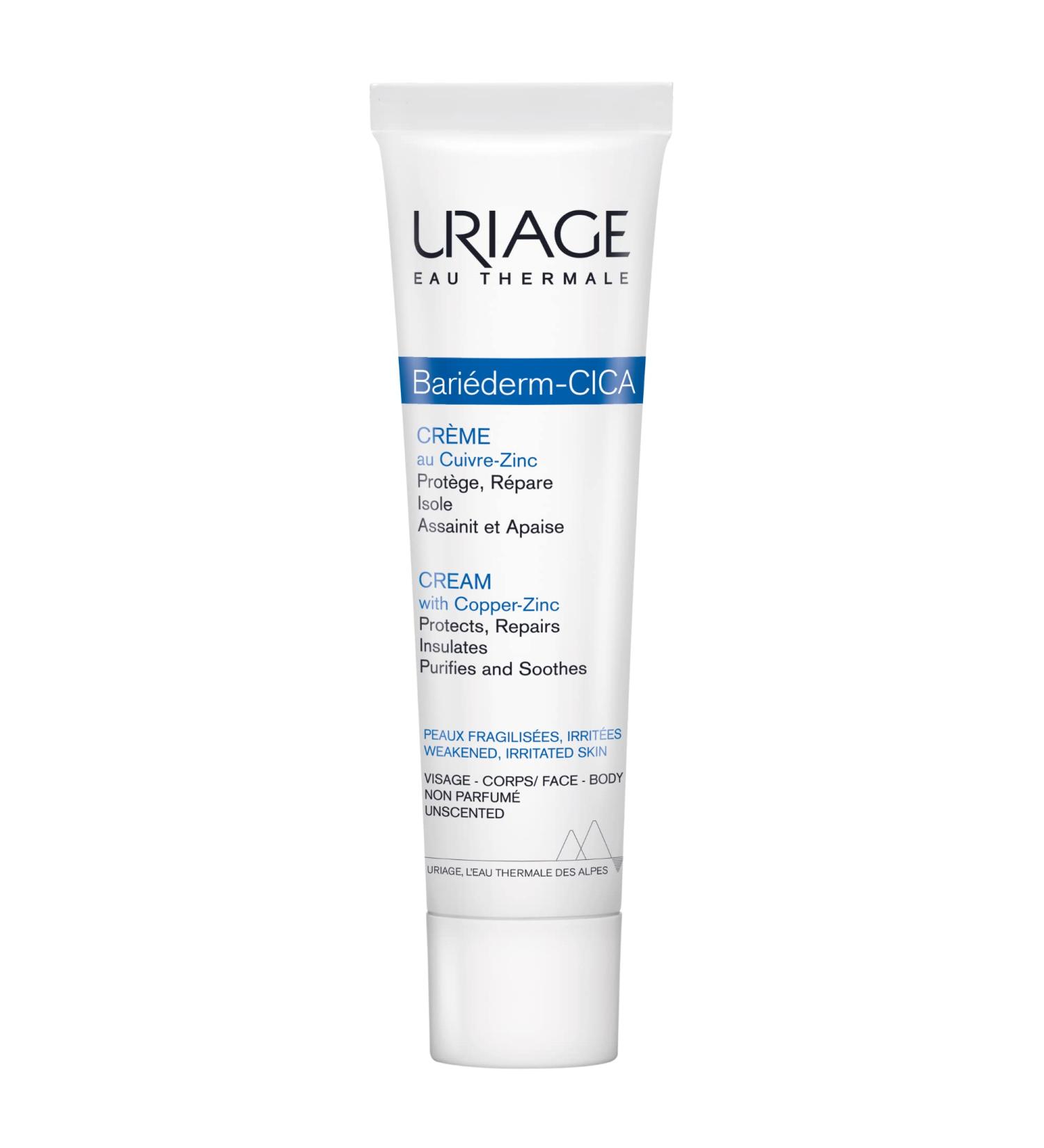 Uriage Bariederm Cica-Cream 1.35 fl oz - Fragrance-Free Copper-Zinc Repair Cream - Buy Online on GoSupps.com