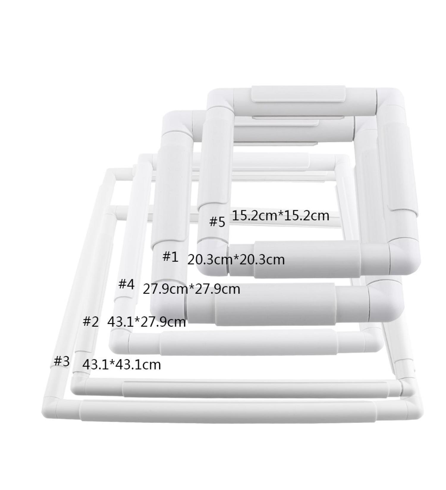 Square Rectangle Plastic Clip Quilting Frame for Embroidery Cross Stitch - 27.9 x 27.9cm - Buy Online on GoSupps.com