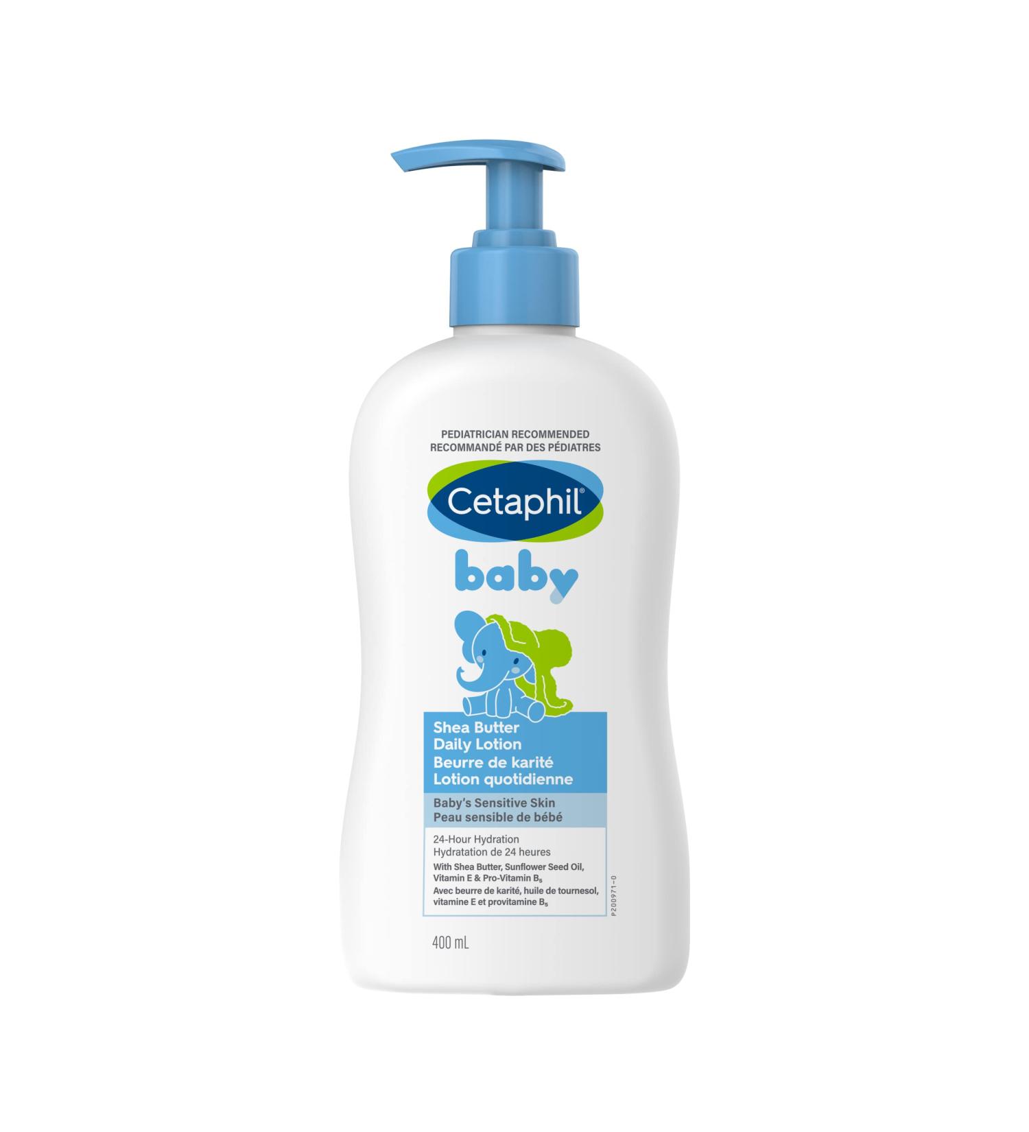Cetaphil Baby Shea Butter Daily Lotion - 24hr Hydration - Paraben Colourant and Mineral Oil Free 400ml Pump - Buy Online on GoSupps.com