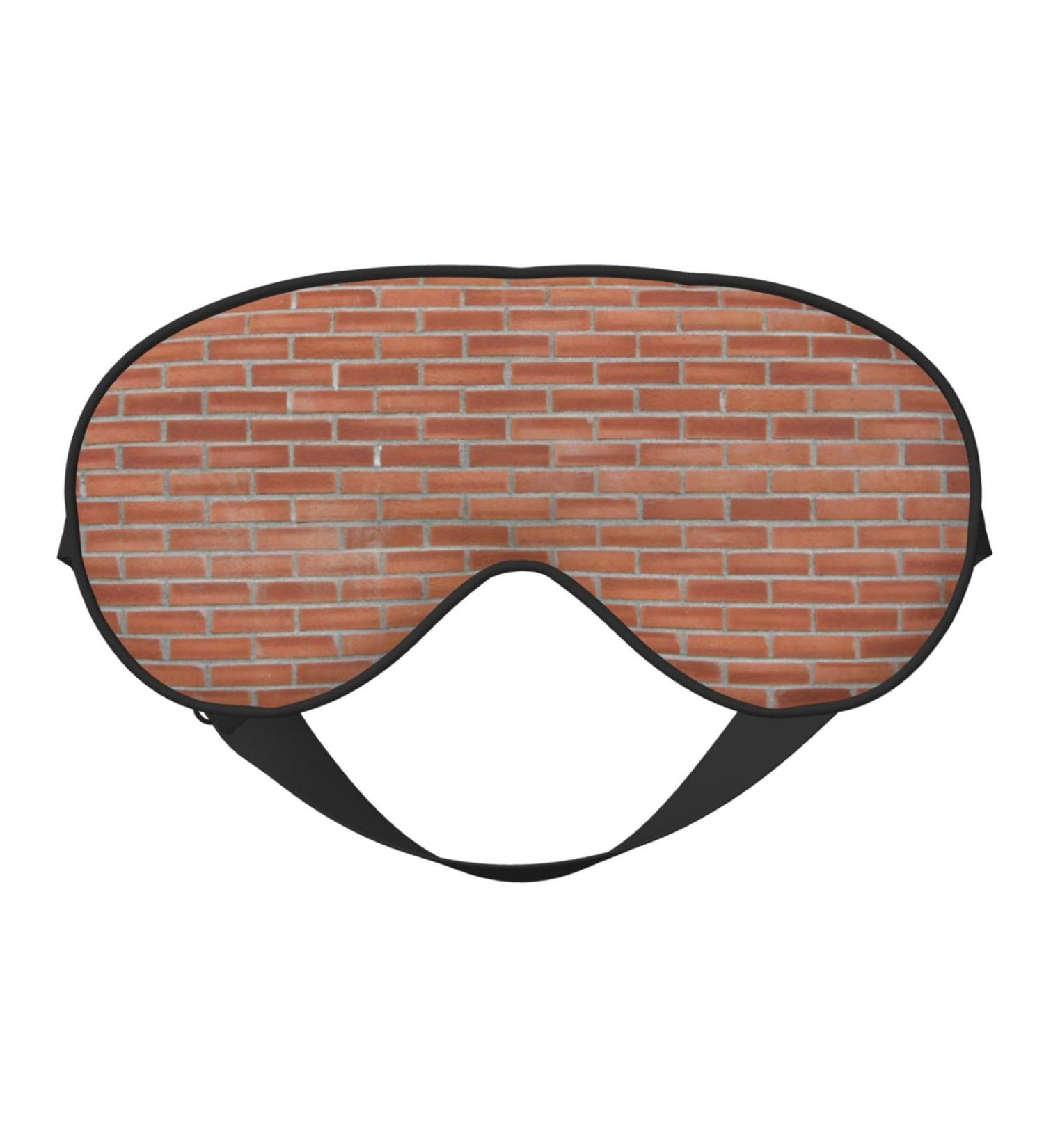 Red Brick Wall Texture Print Unisex Sleep Mask - Double-Sided Eye Mask for Sound Sleep & Skin Care - Ideal Gift - Buy Online on GoSupps.com