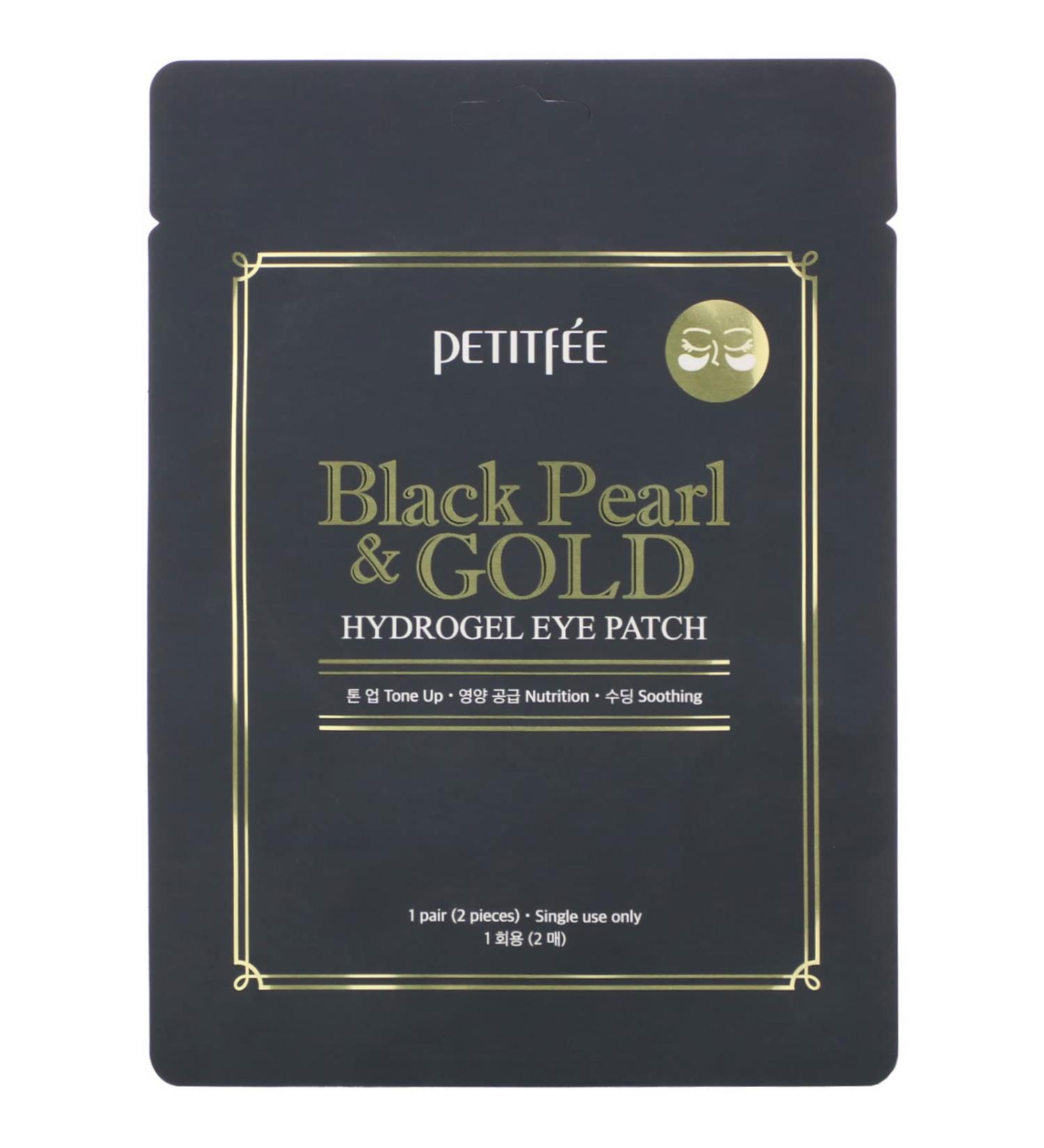Petitfee Black Pearl and Gold Hydrogel Eye Patch single use - 1 piece