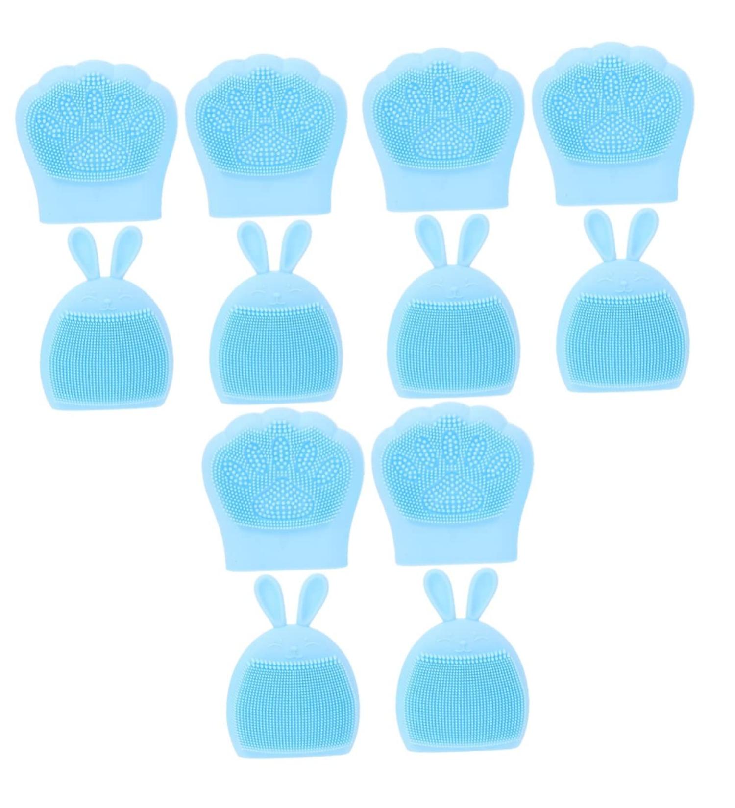 minkissy 12 Pcs Rabbit Ears Facial Brush Manual Face Cleansing Brush Exfoliator Brush Facial Cleansing Tool Face Wash Face for Women Face Pore Brush Pore Brush Silica Gel Portable Miss Light Bluex3pcs 7.5x7.5cmx3pcs - Buy Online on GoSupps.com