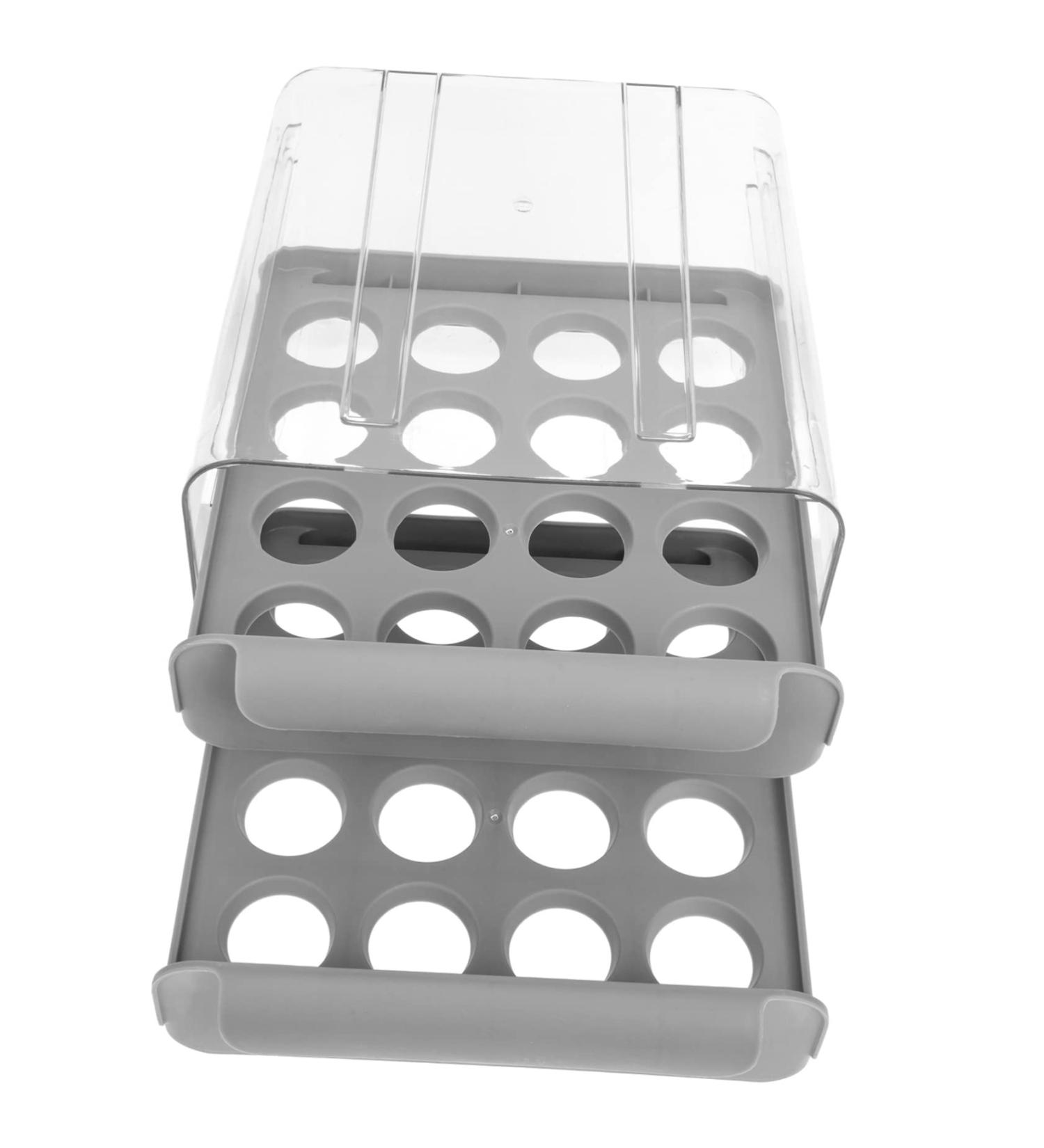Healvian Food Tray Drawer Eggs Plastic Egg Tray Fridge Bin Household Egg Tray Egg Box Refrigerator re-usable - Buy Online on GoSupps.com
