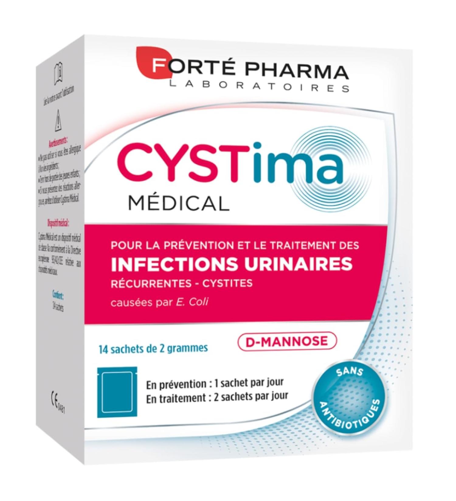 Forte Pharma - Cystima Medical for the Prevention and Treatment of Urinary Infections - 14 Sachets of 2 g - Buy Online on GoSupps.com