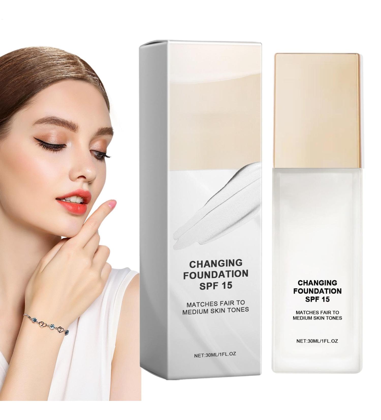  gafdu Color Changing Foundation Color Changing Foundation 30ml Full Coverage Liquid Foundation | Daily Use Face Liquid Concealer Makeup - Buy Online on GoSupps.com