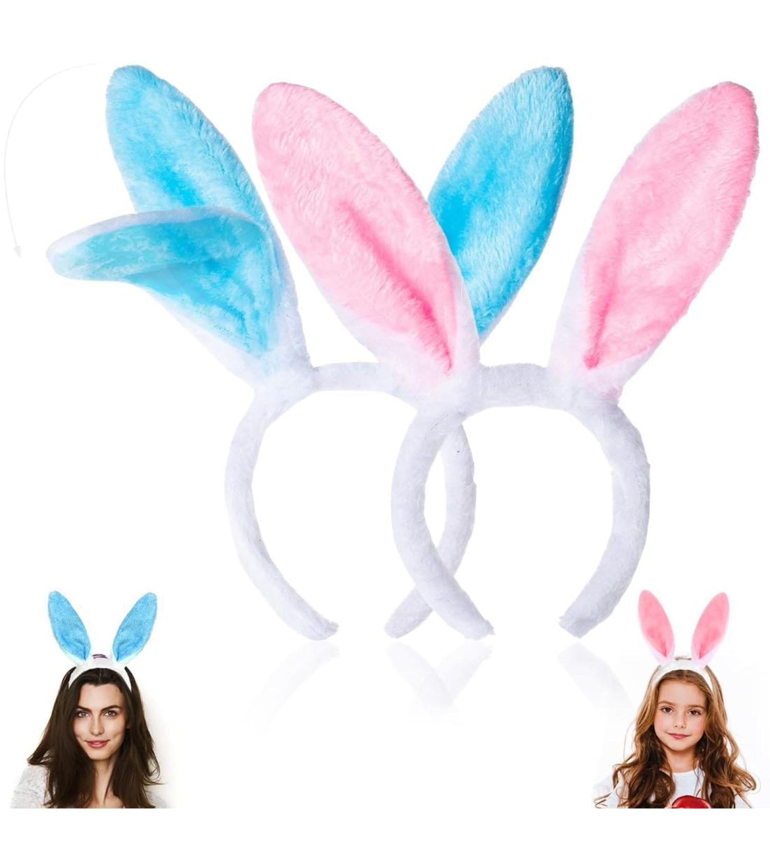 PNPGDYK 2 Pieces Bunny Ears Headband Plush Costume Rabbit Hairband Christmas Cosplay Party Hair Styling Costume Dress Up for Women Girls - Buy Online on GoSupps.com