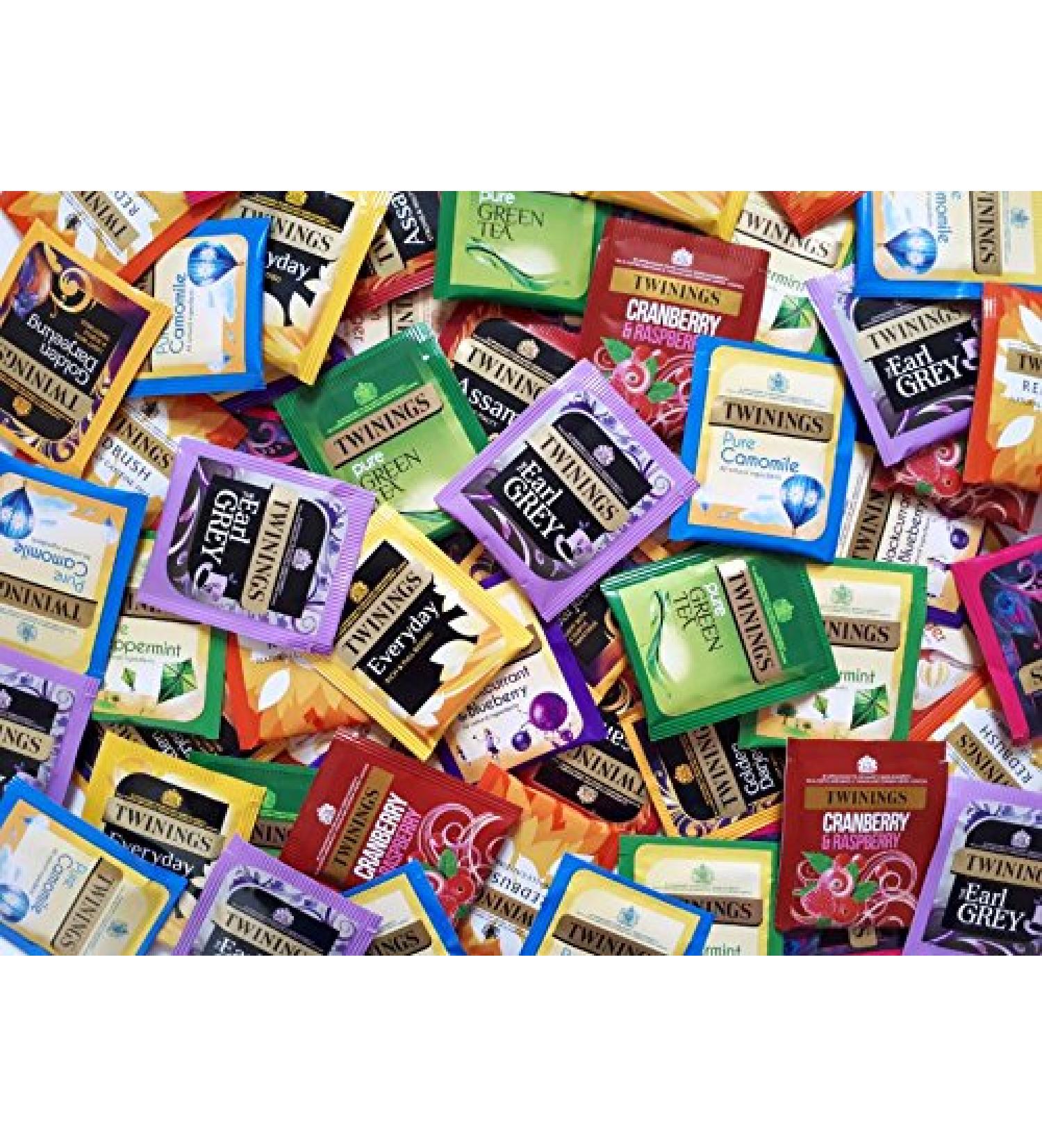 Twinings Tea Bags Classic & Flavoured Selections - 50 Count Individual Enveloped Tagged Tea Bags - Buy Online on GoSupps.com