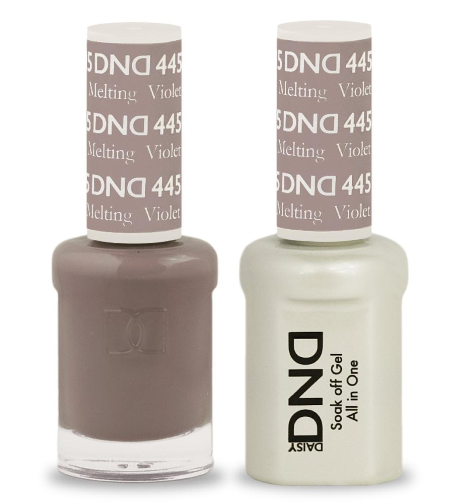 DND GEL POLISH / NAIL LACQUER DUO - 445 - MELTING VIOLET 15ML
