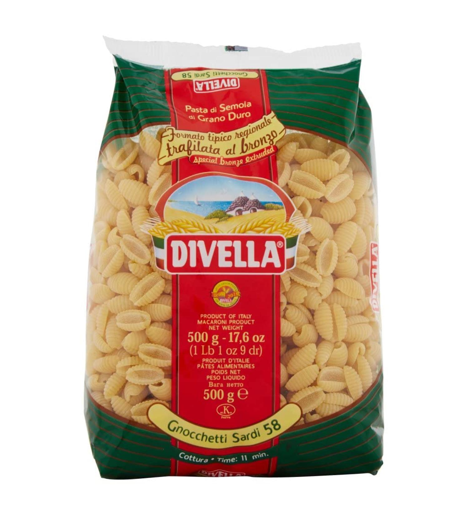  Italian Gourmet E.R. Divella Gnocchetti Sardi N. 58 Set of 10 durum wheat semolina pasta 500 g + box of 400 g - Buy Online on GoSupps.com