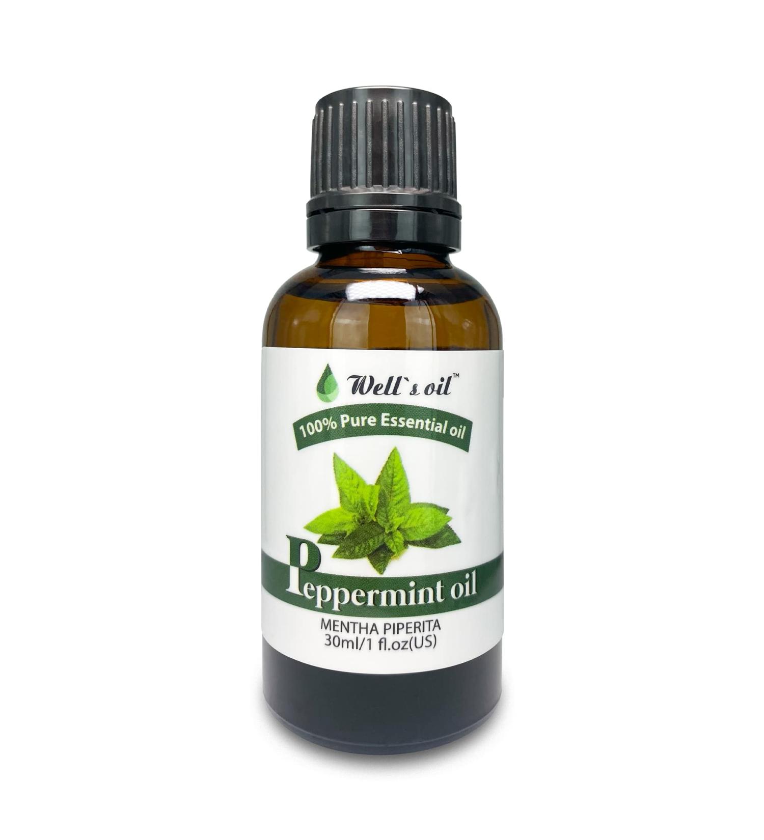 100% Pure Peppermint Essential Oil 1oz - Ideal Massage Oil for Hair Body & Skin - Natural Aromatherapy for Men & Women - Buy Online on GoSupps.com