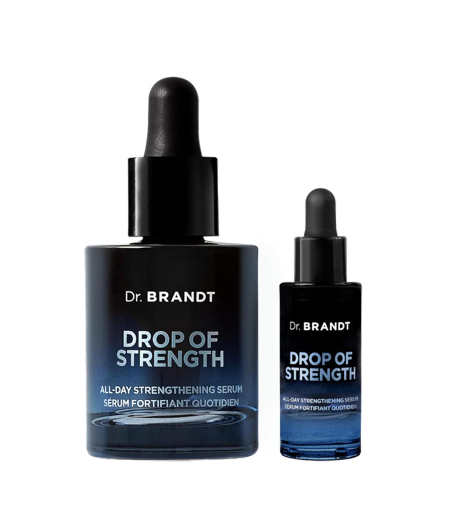Dr. Brandt Drop of Strength All-Day Strengthening Serum Bundle - Enhances Skin Resilience & Provides Instant Hydration - 0.5 fl oz + 1.0 fl oz - Buy Online on GoSupps.com