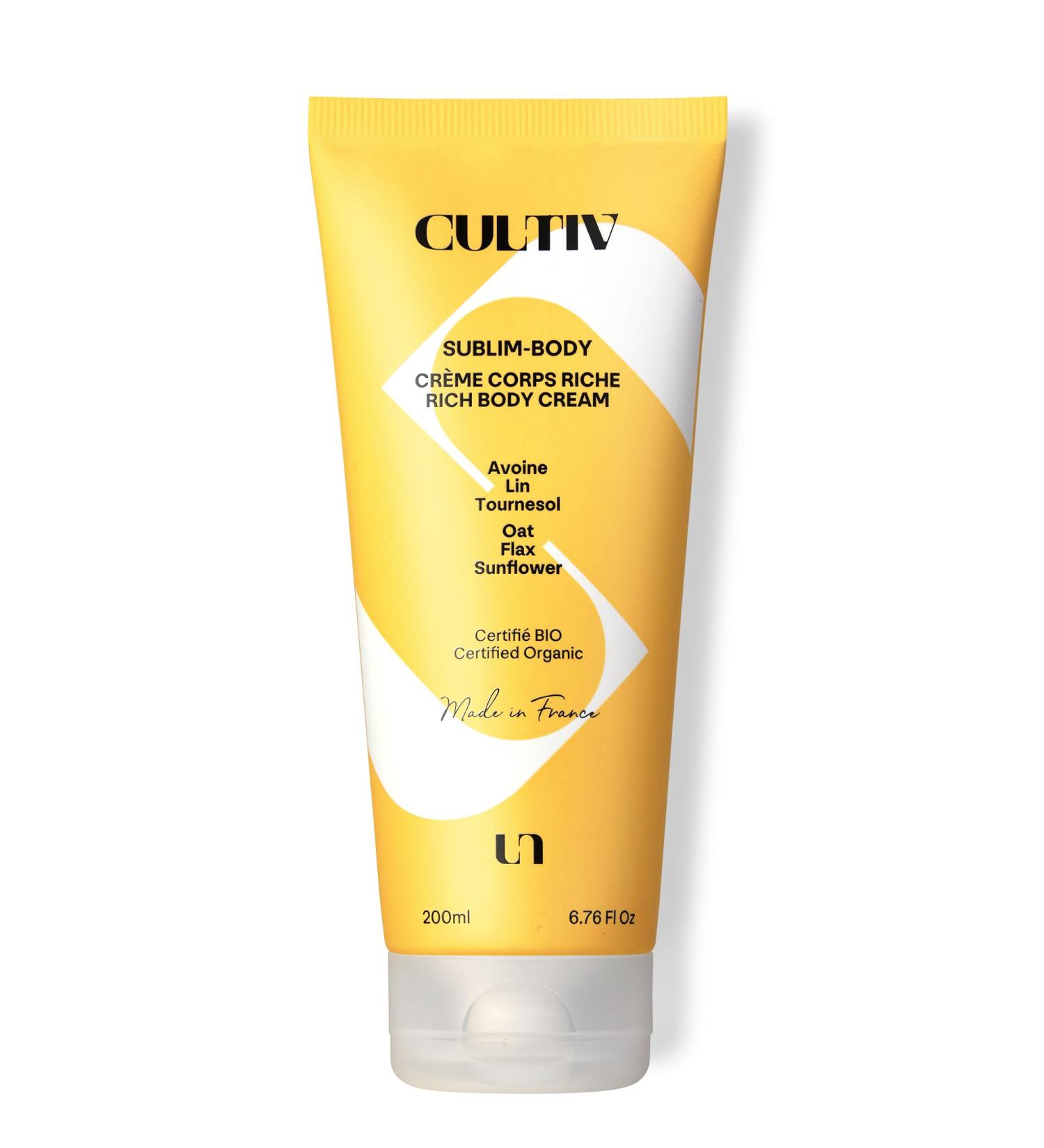CULTIV - SUBLIM-BODY Organic nourishing body cream 200 ml - Hydration after shower - Long-lasting hydration - Repairs and nourishes intensively - Natural and quality ingredients - Buy Online on GoSupps.com