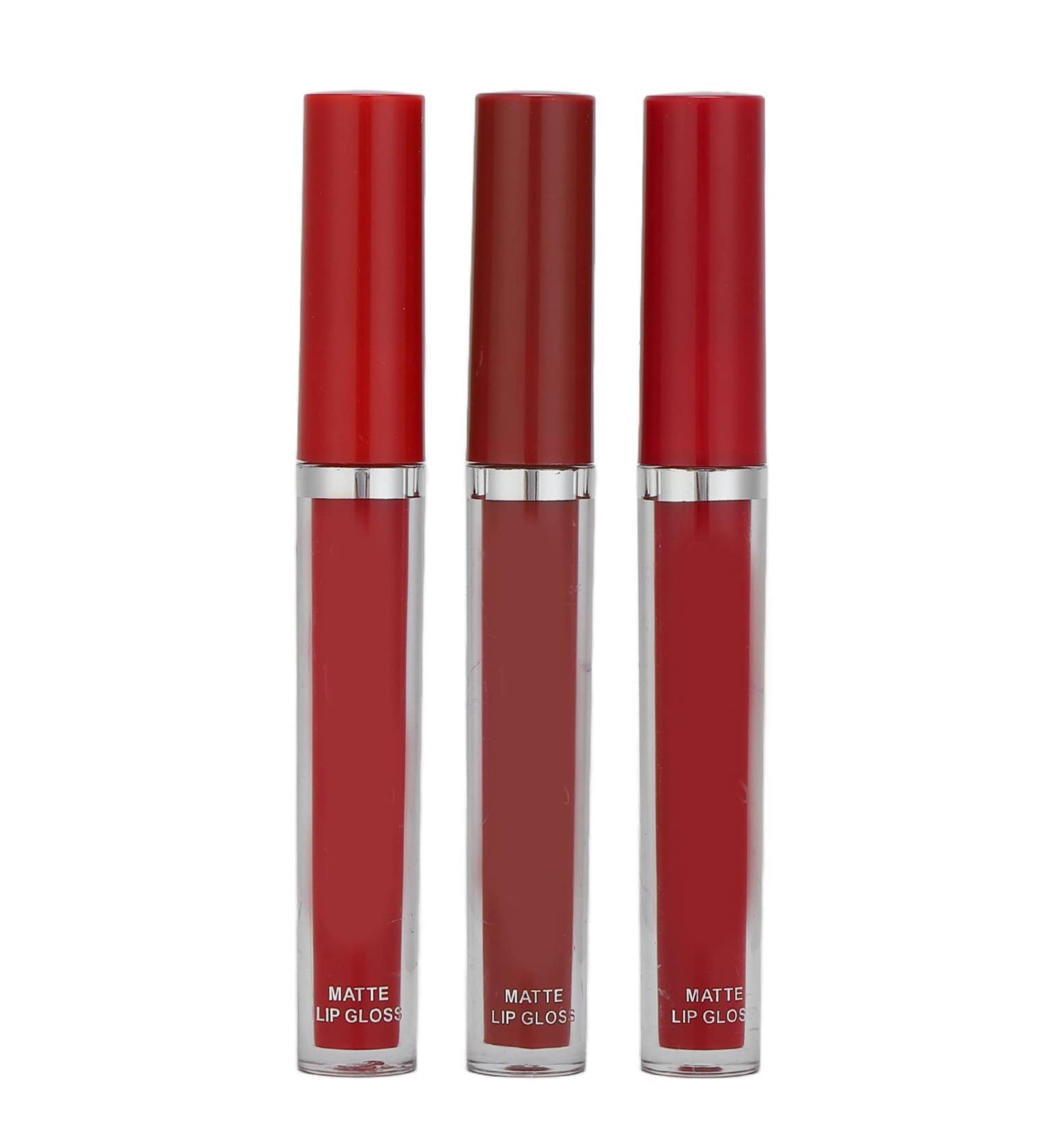 3PC Lipstick Set - Long-Lasting Matte Liquid Lipstick | Waterproof Lip Gloss for Teens | Non-Stick Cup Makeup - Buy Online on GoSupps.com