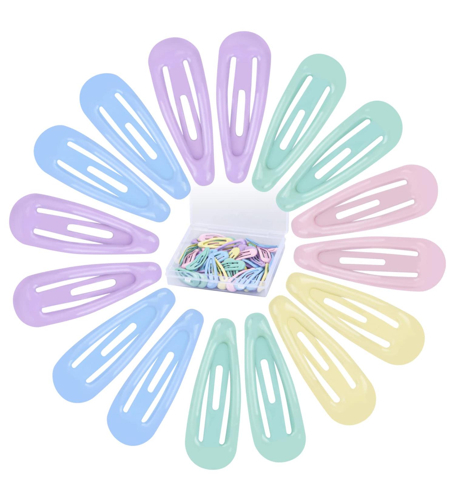 Vesaneae 50 Pcs Colorful Metal Snap Hair Clips - Mini Slippery Hair Clips for Girls & Toddlers Jewelry - Buy Online on GoSupps.com