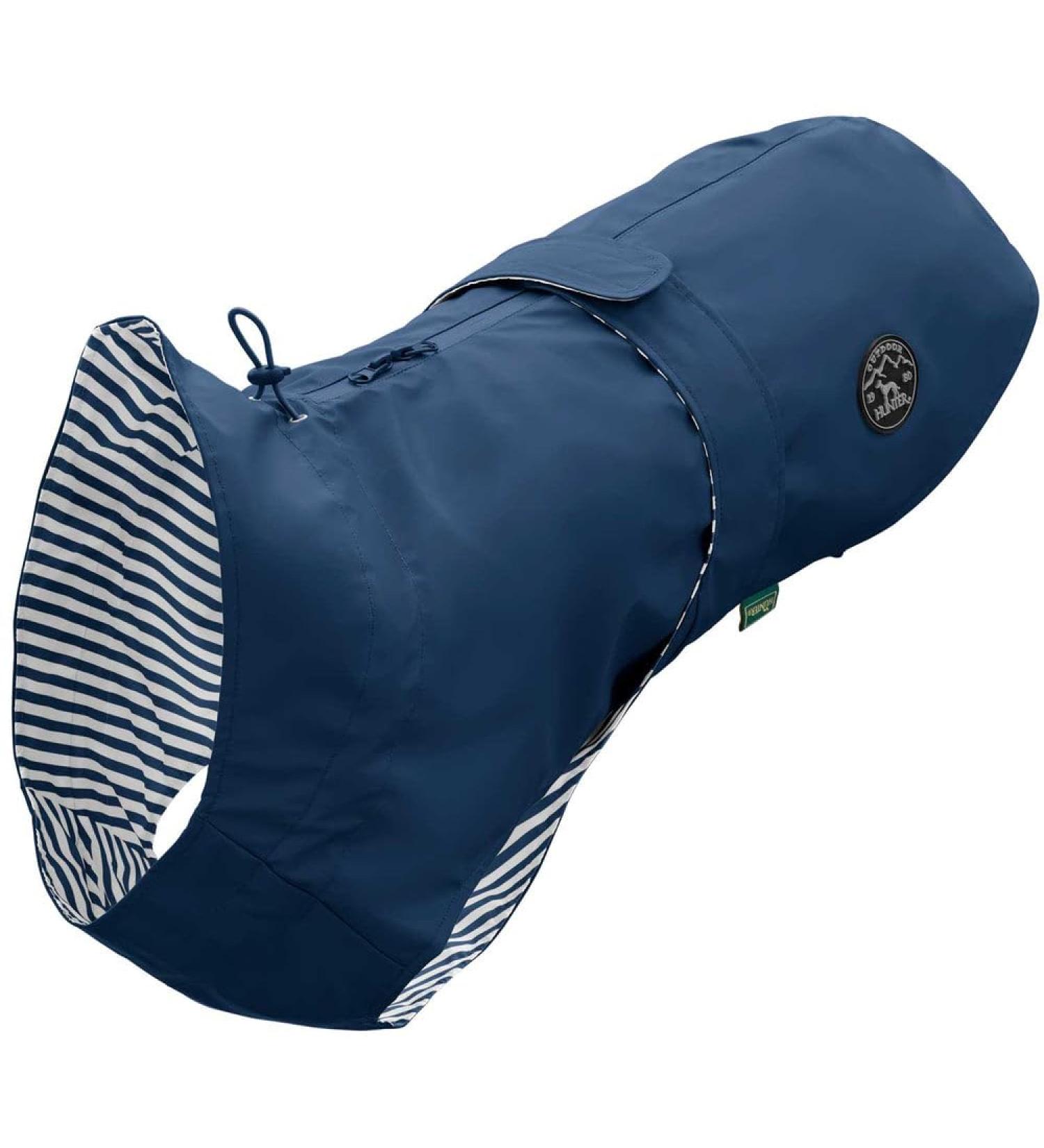 HUNTER Dog Raincoat Milford Waterproof with Harness & Collar Opening Size 75 Blue | Best International Shipping - Buy Online on GoSupps.com