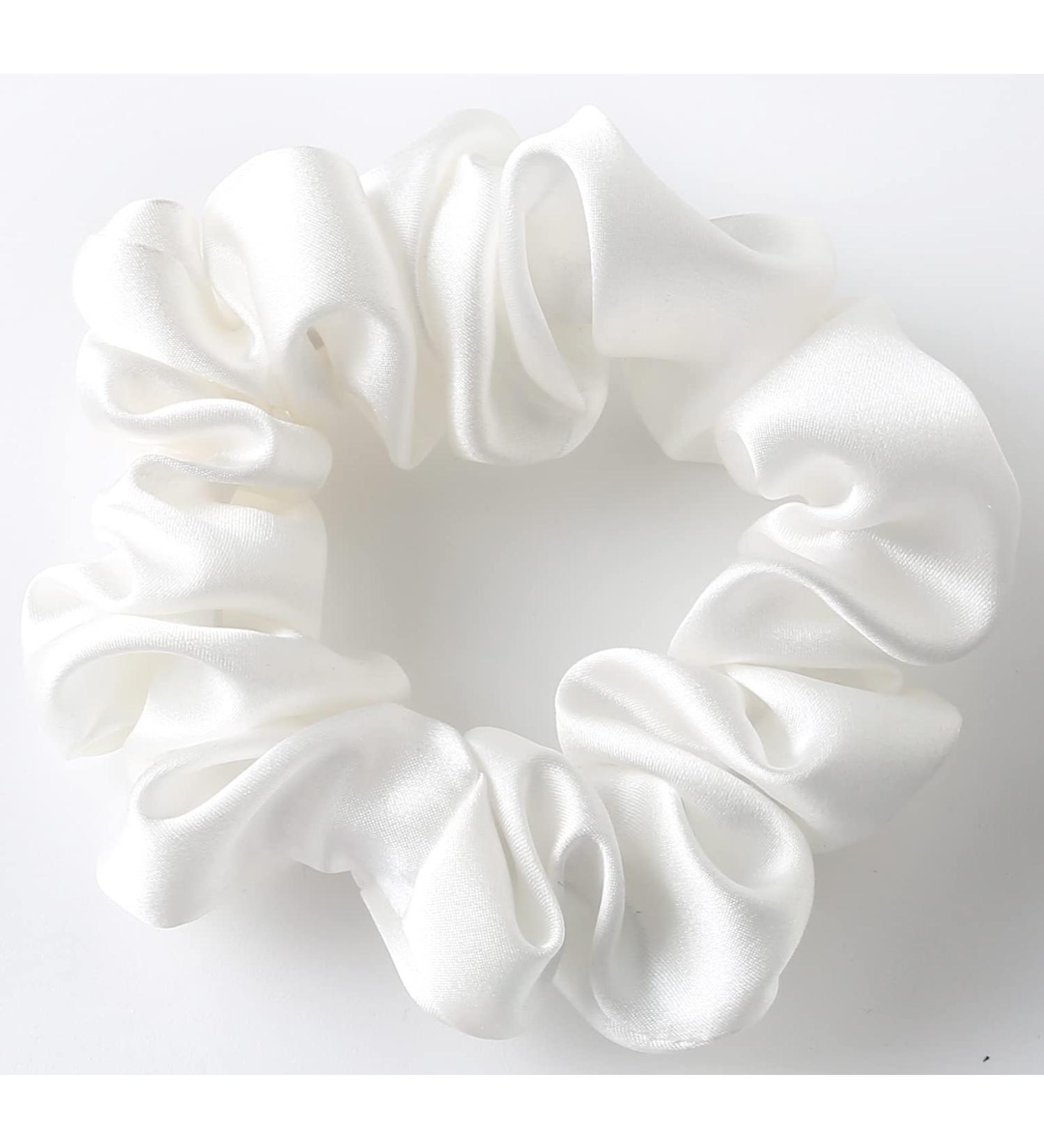 Shoppy Floor Silk Hair Scrunchies - White Mulberry Grade 6A Silk Ties for Women - Less Frizz & Breakage - Gentle & Durable - Buy Online on GoSupps.com
