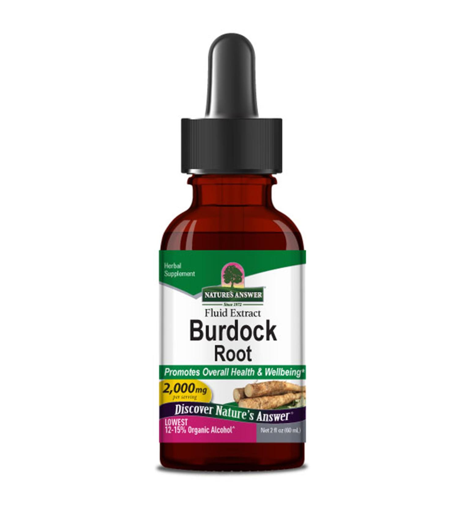 Nature's Answer Burdock Root 680mg 30ml Gluten Free Soy Free Vegan Vegetarian Non-GMO - Buy Online on GoSupps.com