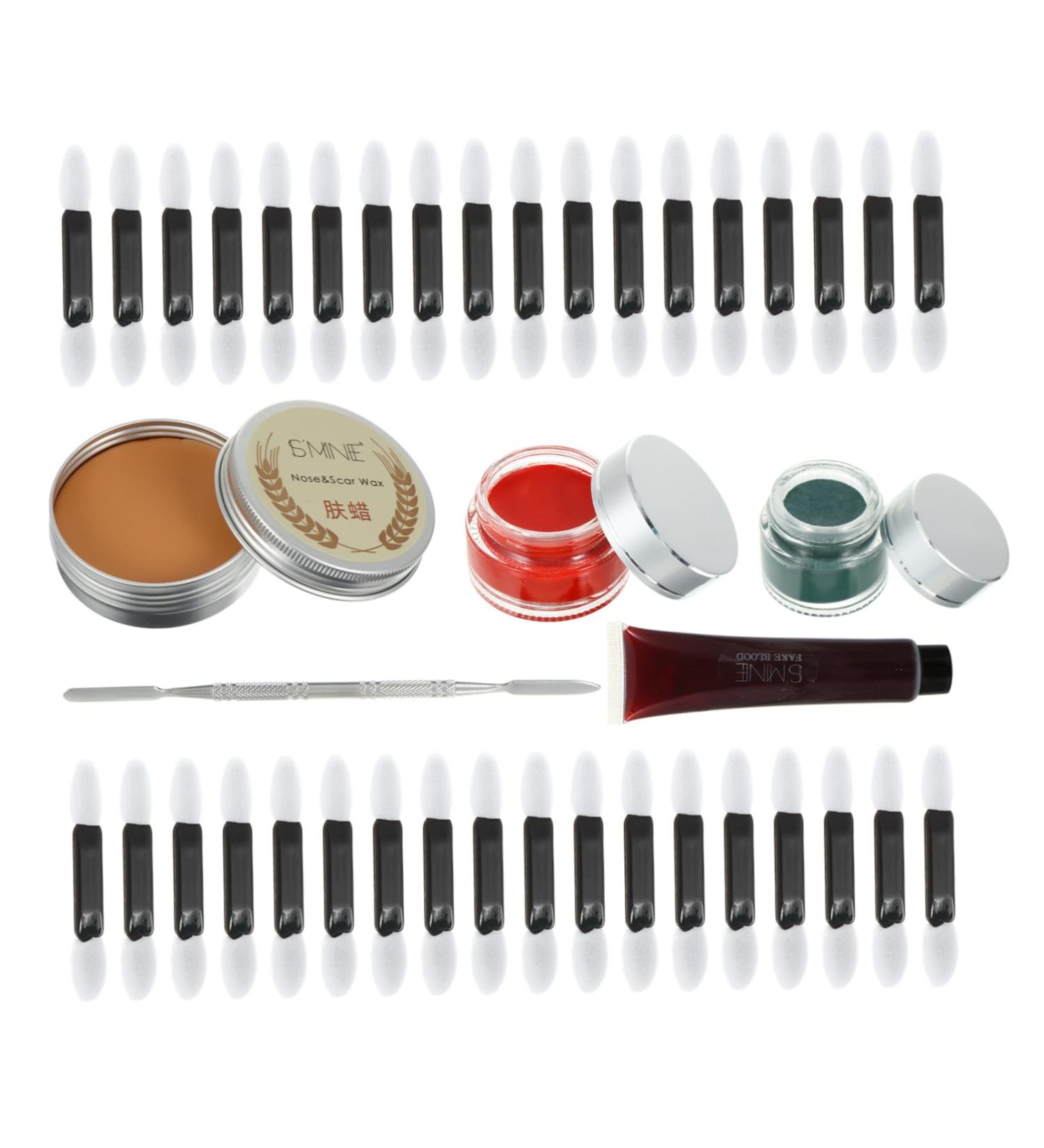 MERRYHAPY Scar Makeup Tools - Professional Scar Wax Blood Gel & Face Sponge Set for Halloween Effects | International Shipping Available - Buy Online on GoSupps.com