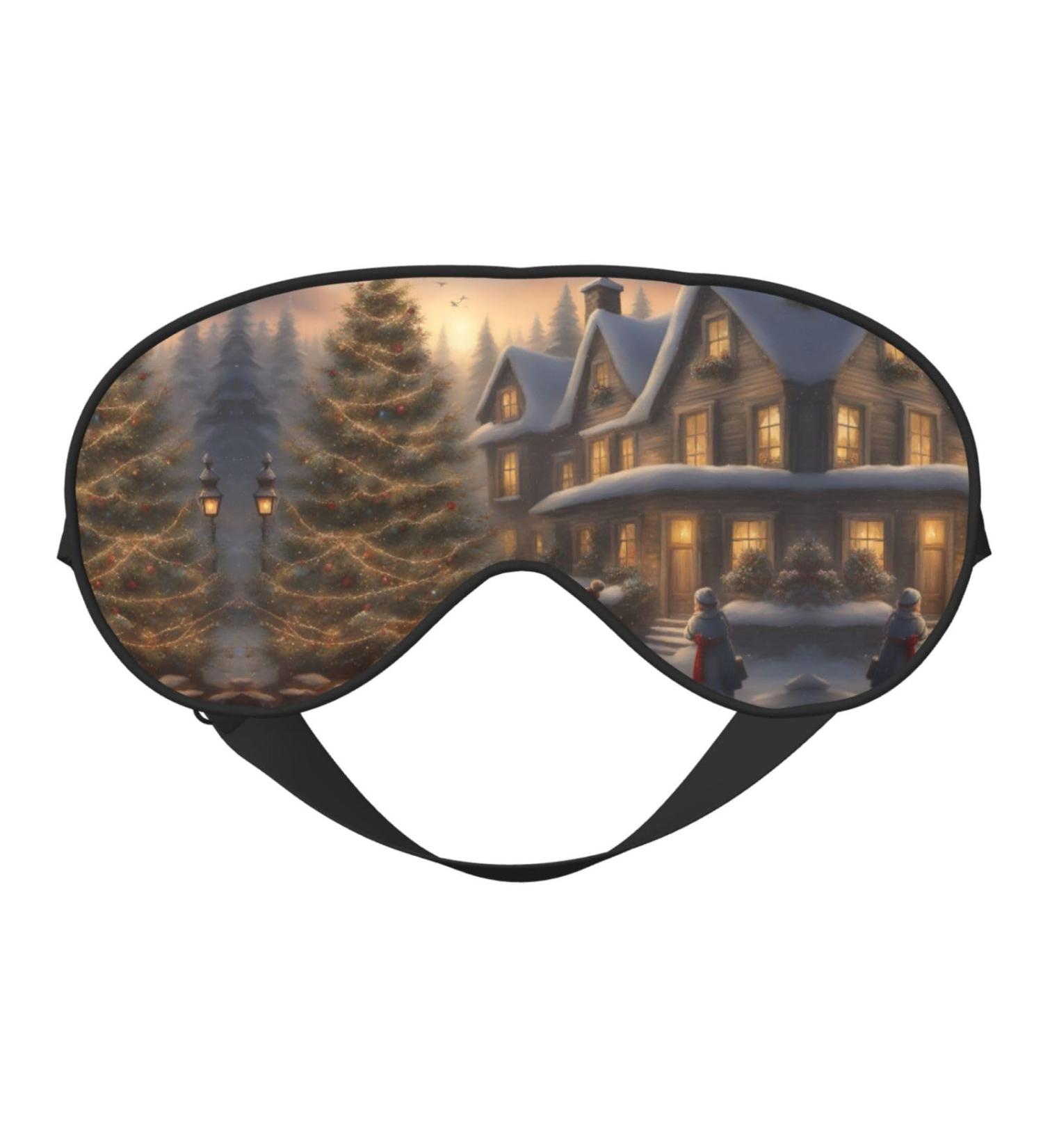 SSIMOO Merry Christmas Ultra-Soft Light-Blocking Eye Mask for Comfort & Restful Sleep International Shipping Available - Buy Online on GoSupps.com