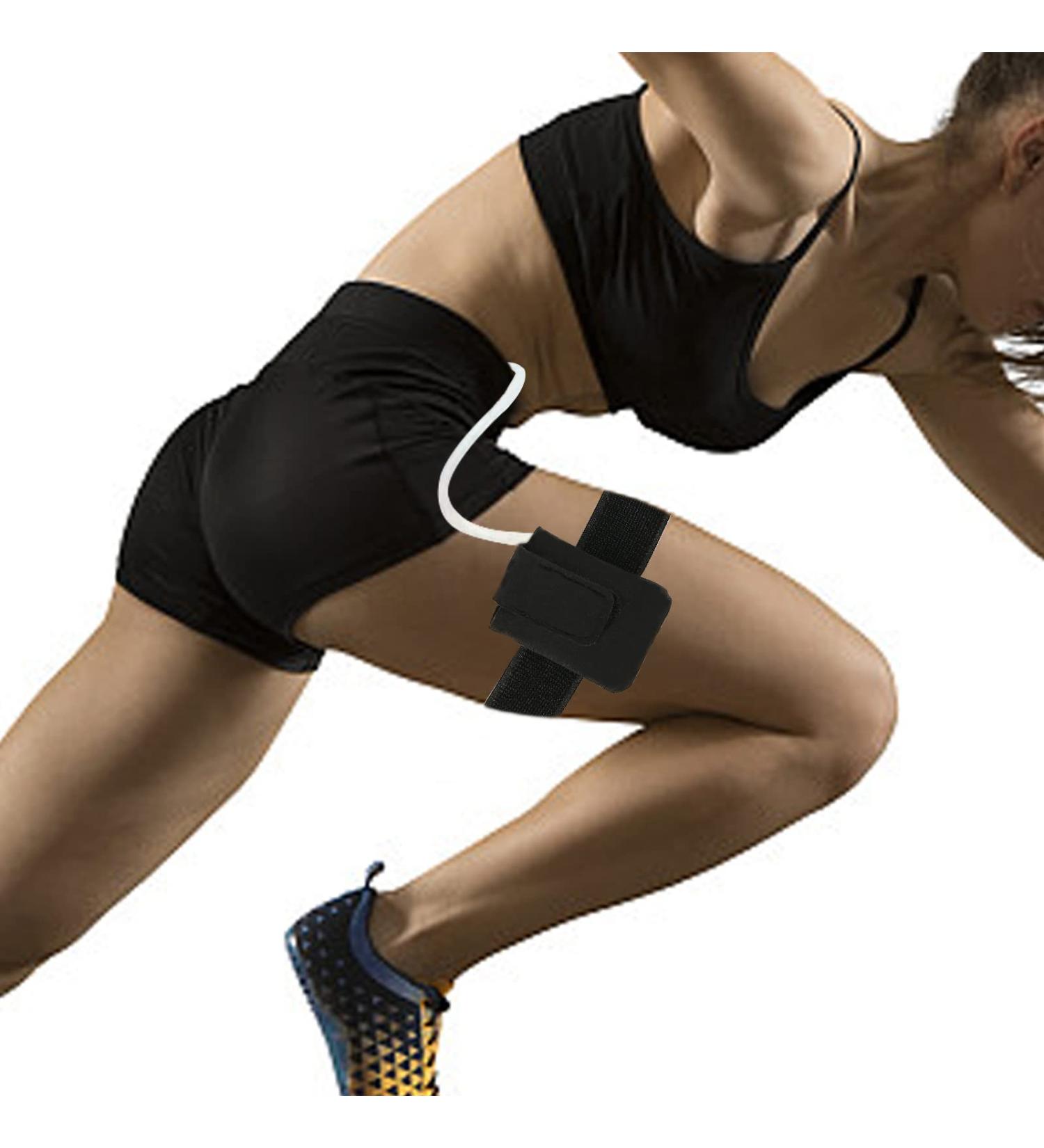 Adjustable Athletic Insulin Pump Holder for t:slim X2 - Black L-Leg Diabetic Supplies for Sports - Buy Online on GoSupps.com