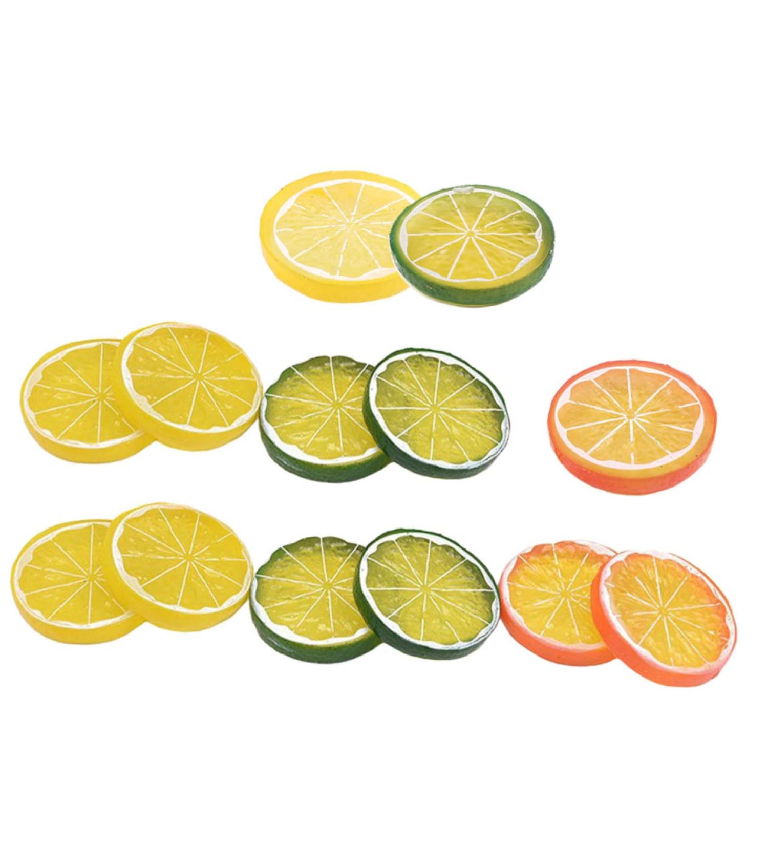 13pcs Imitation Lemon Slice Artificial Lemon Slices Lifelike Lemon Slices Vases Home Decor Wedding Decorations Decorative Fake Fruit Wedding Ornament Fake Fruit Ornament Fake Lemon Assorted Color 4X4X0.8CM - Buy Online on GoSupps.com