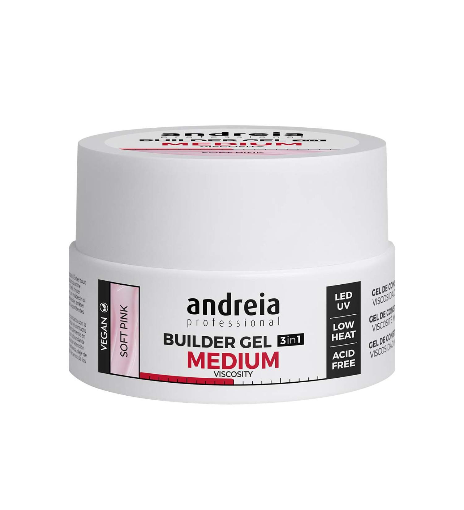 Andreia Professional Nailgel - Medium Viscosity Base & Top Coat for Gel Structure | LED & UV Nail Art Set - Zartrosa 22G - International Shipping - Buy Online on GoSupps.com